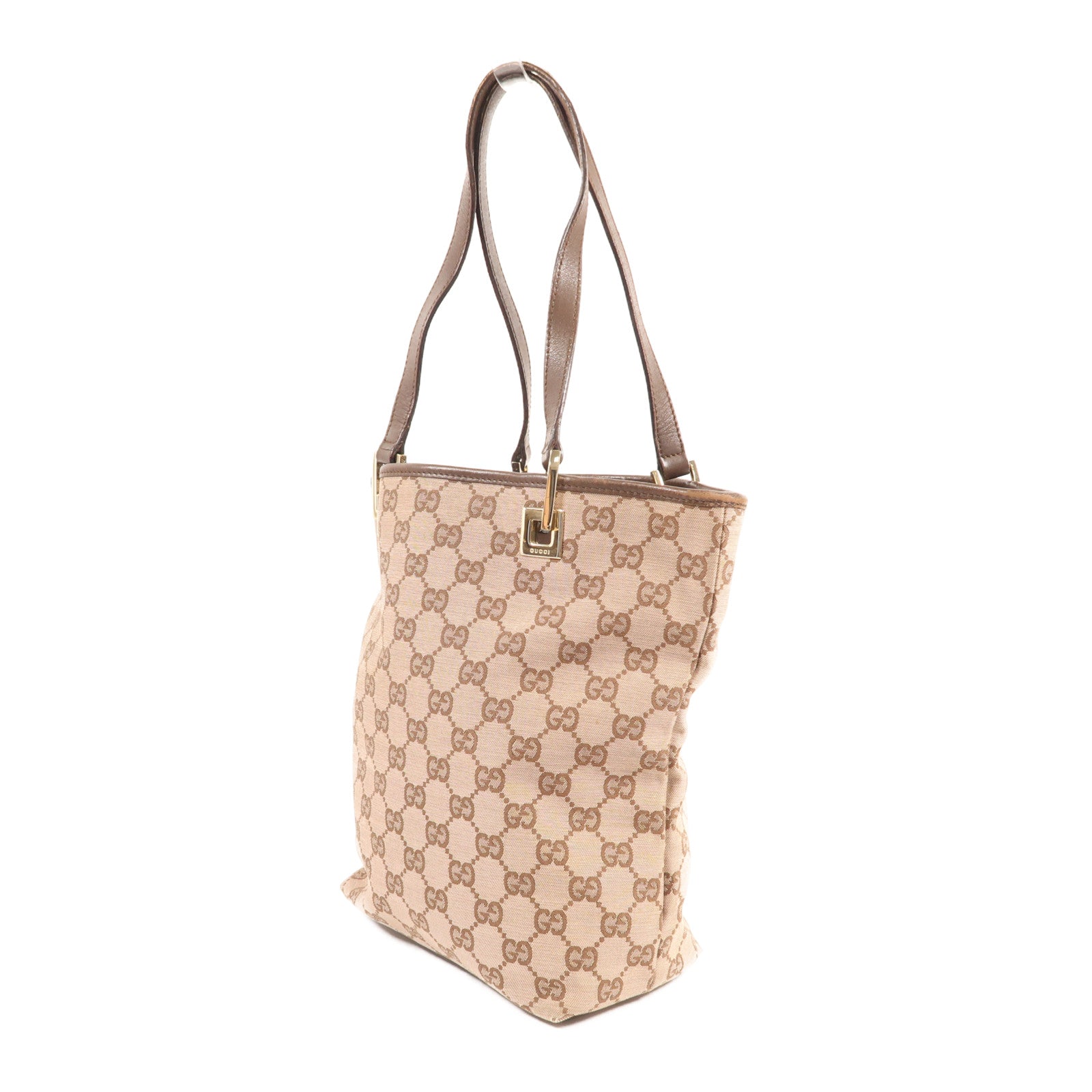 GUCCI 帆布Tote Bag金扣手挽袋