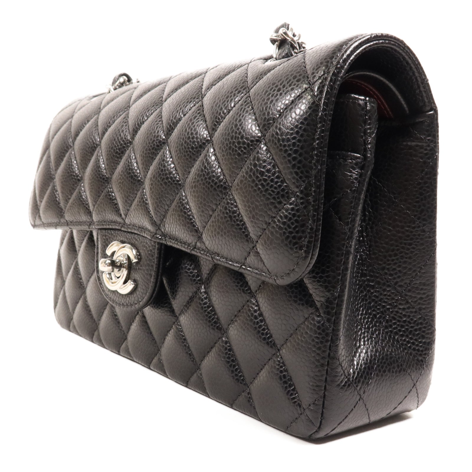 CHANEL 牛皮皮革Classic 23銀扣鏈帶肩背袋