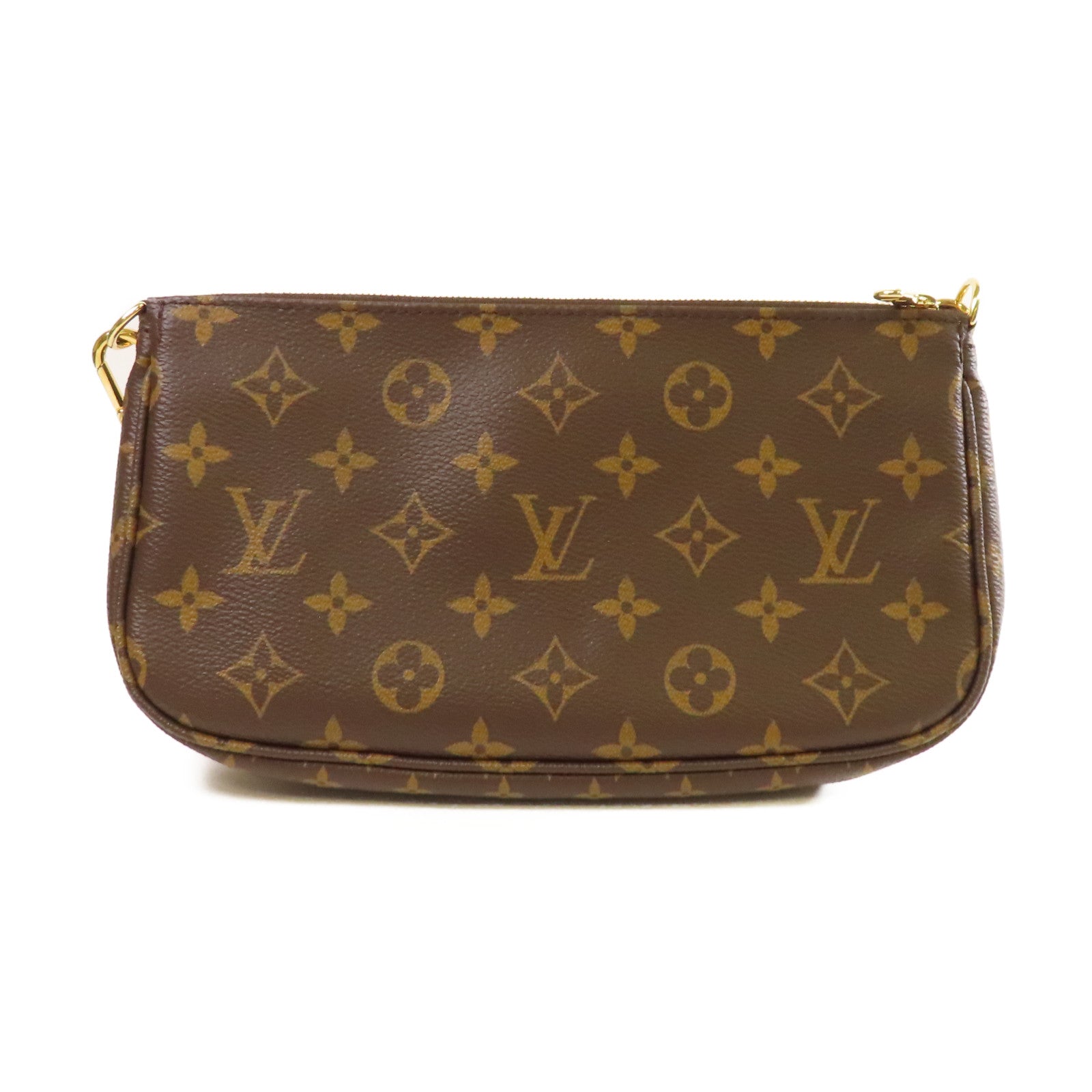 LOUIS VUITTON Monogram Multi Pochette Accessoires Shoulder Bag金扣肩背袋啡色/粉紅色