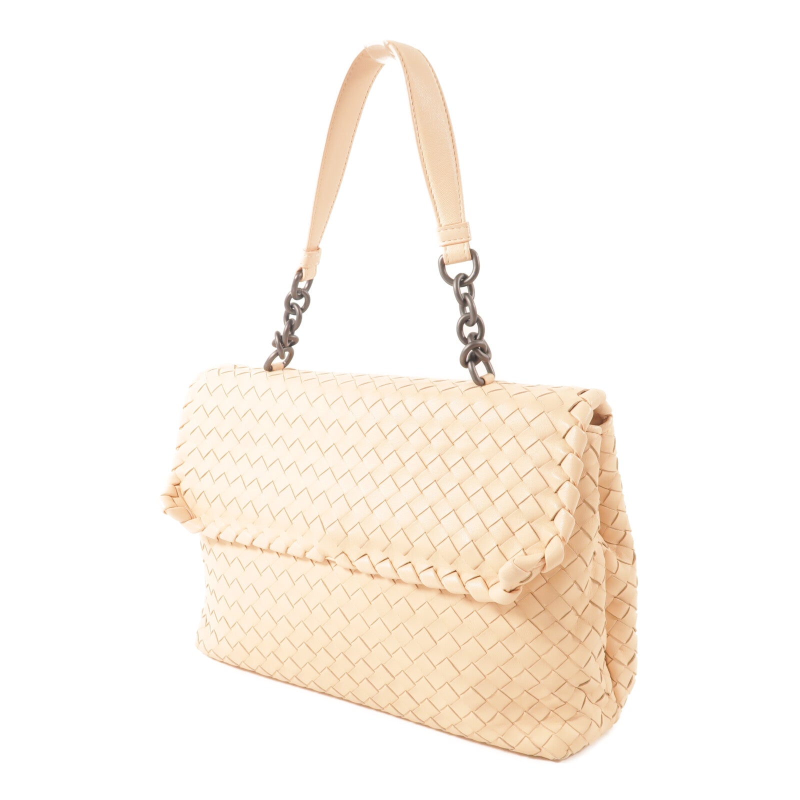 BOTTEGA VENETA 羊皮皮革Intrecciato Olimpia鏈帶肩背袋