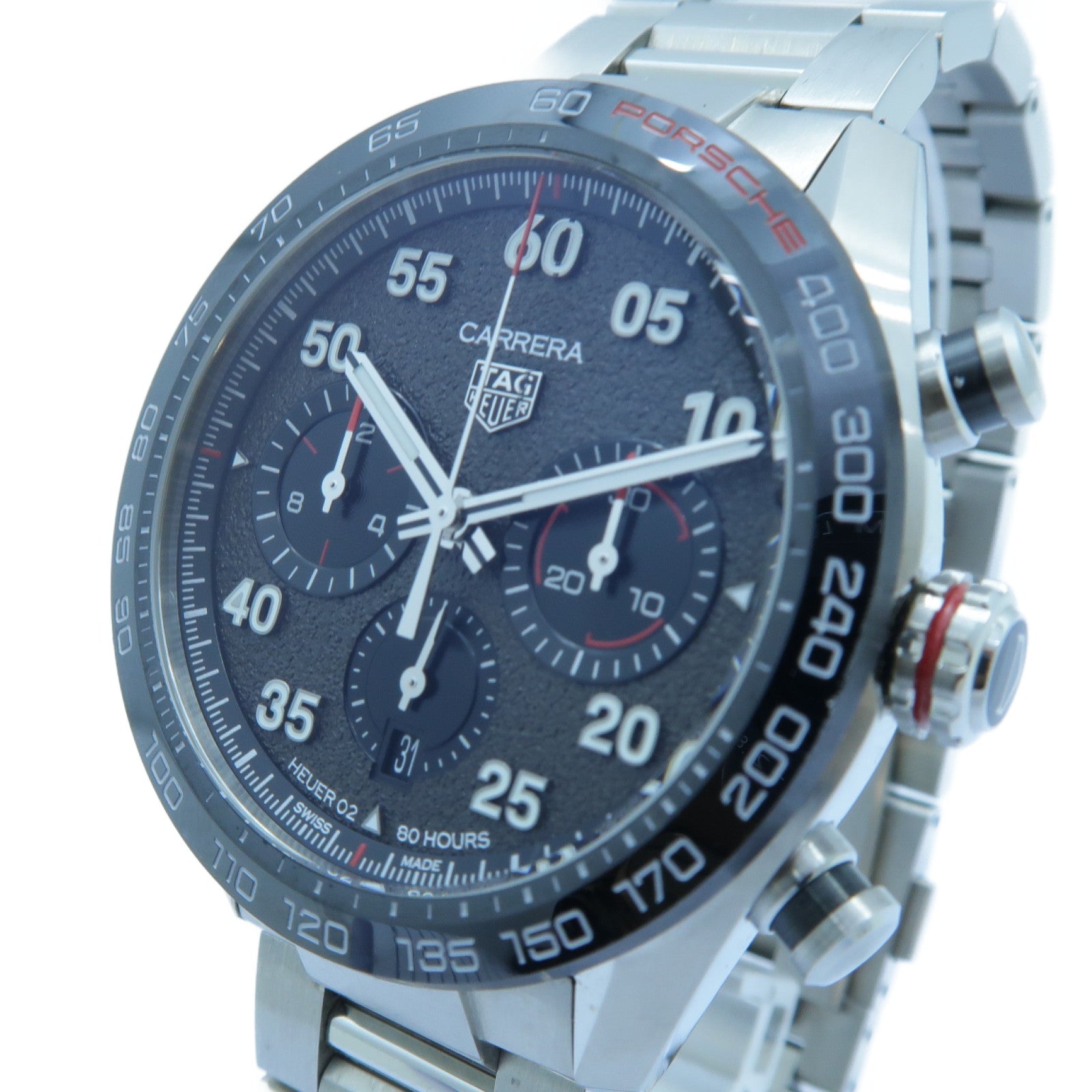 TAG HEUER Carrera Chronograph不鏽鋼手錶深灰色