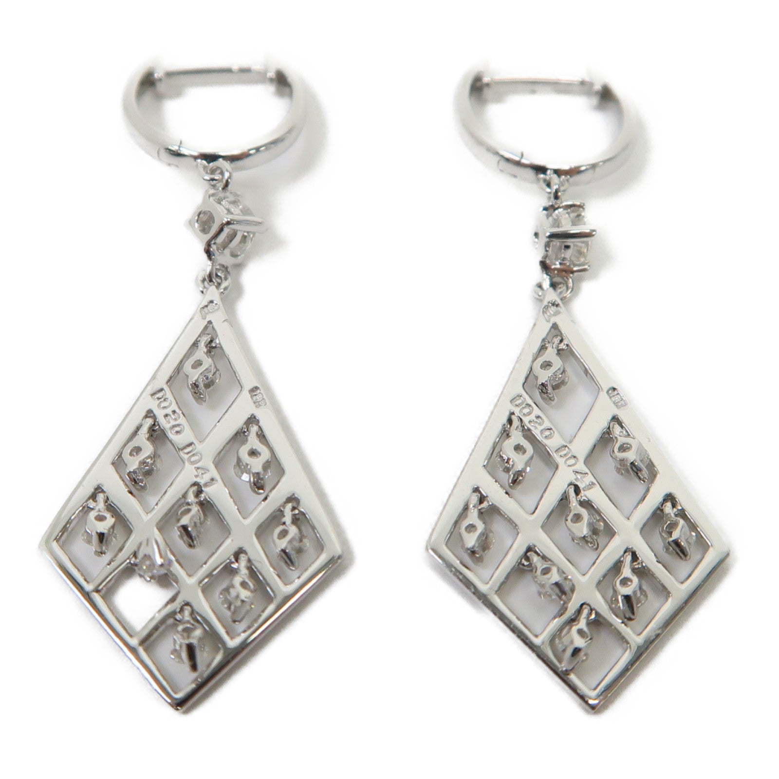 JEWELRY 【激減優惠】18K白金Diamond Earrings 0.20ct/0.41ct鑽石耳環