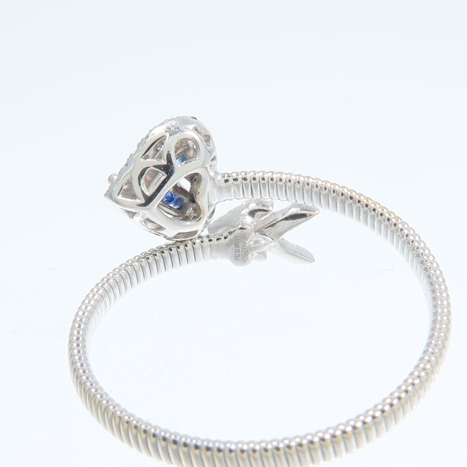 JEWELRY 18K白金Sapphire Diamond Ring藍寶石/鑽石戒指