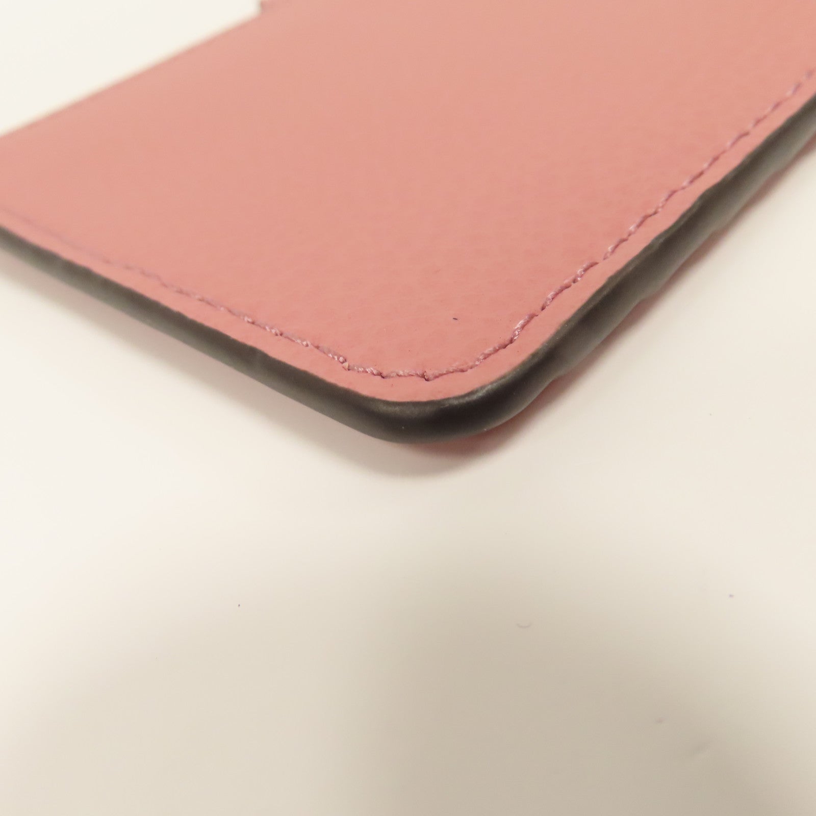 Tory Burch 牛皮皮革Card Case金扣卡片套粉紅色