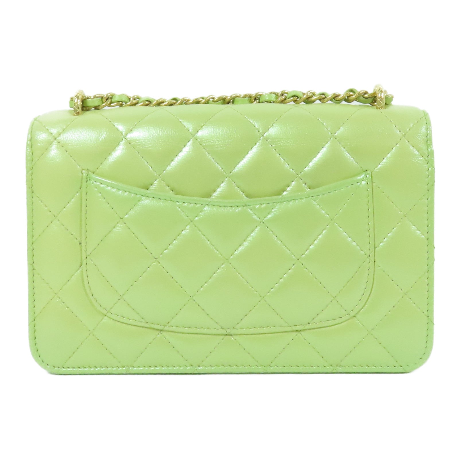 CHANEL 牛皮皮革WOC Wallet On Chain金扣鏈帶肩背袋