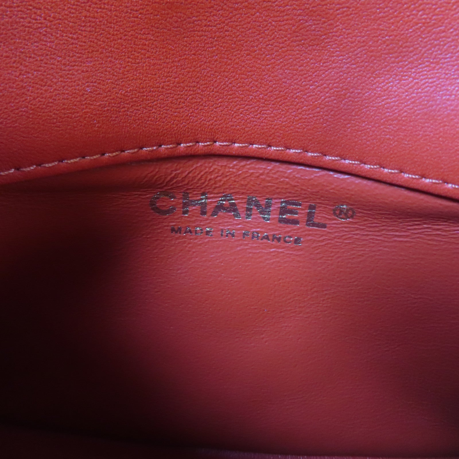 CHANEL 【激減優惠】菱格牛皮皮革Chain Shoulder金扣手挽肩背兩用袋紅色