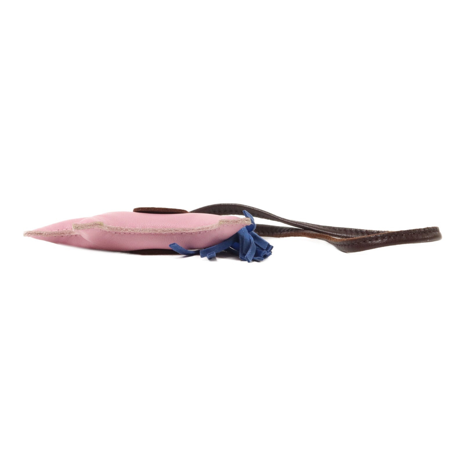 HERMES Milo皮革Rodeo PM掛飾Mauve Sylvestre/Rouge Sellier/Bleu France