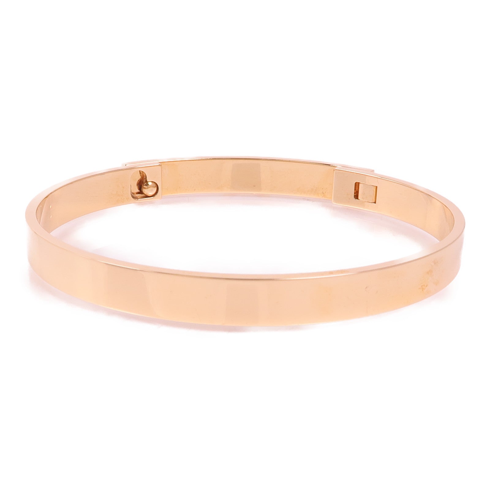 HERMES 18K玫瑰金Collier De Chien Diamond Bracelet鑽石手鐲