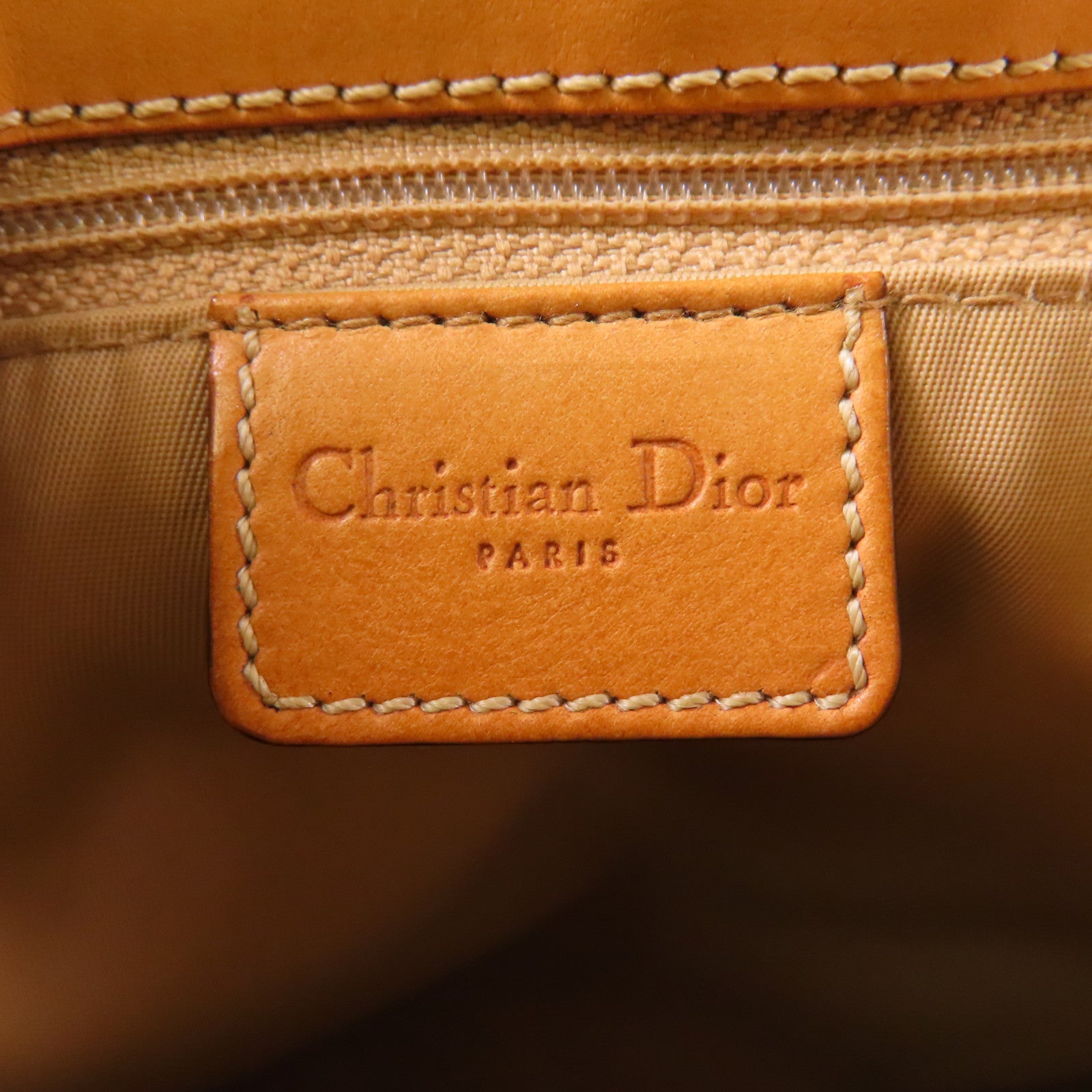 Dior 帆布Shoulder Bag金扣肩背袋啡色