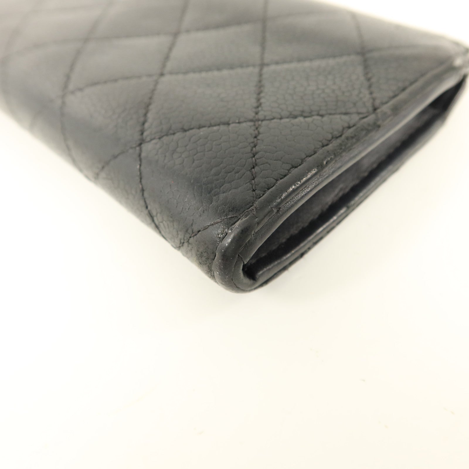 CHANEL 牛皮皮革Long Wallet銀扣長錢包