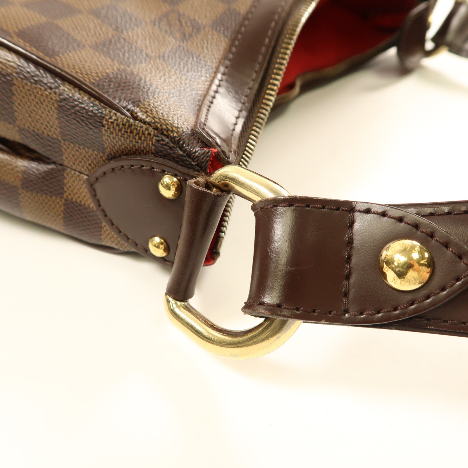 LOUIS VUITTON Damier Highbury金扣肩背袋啡色
