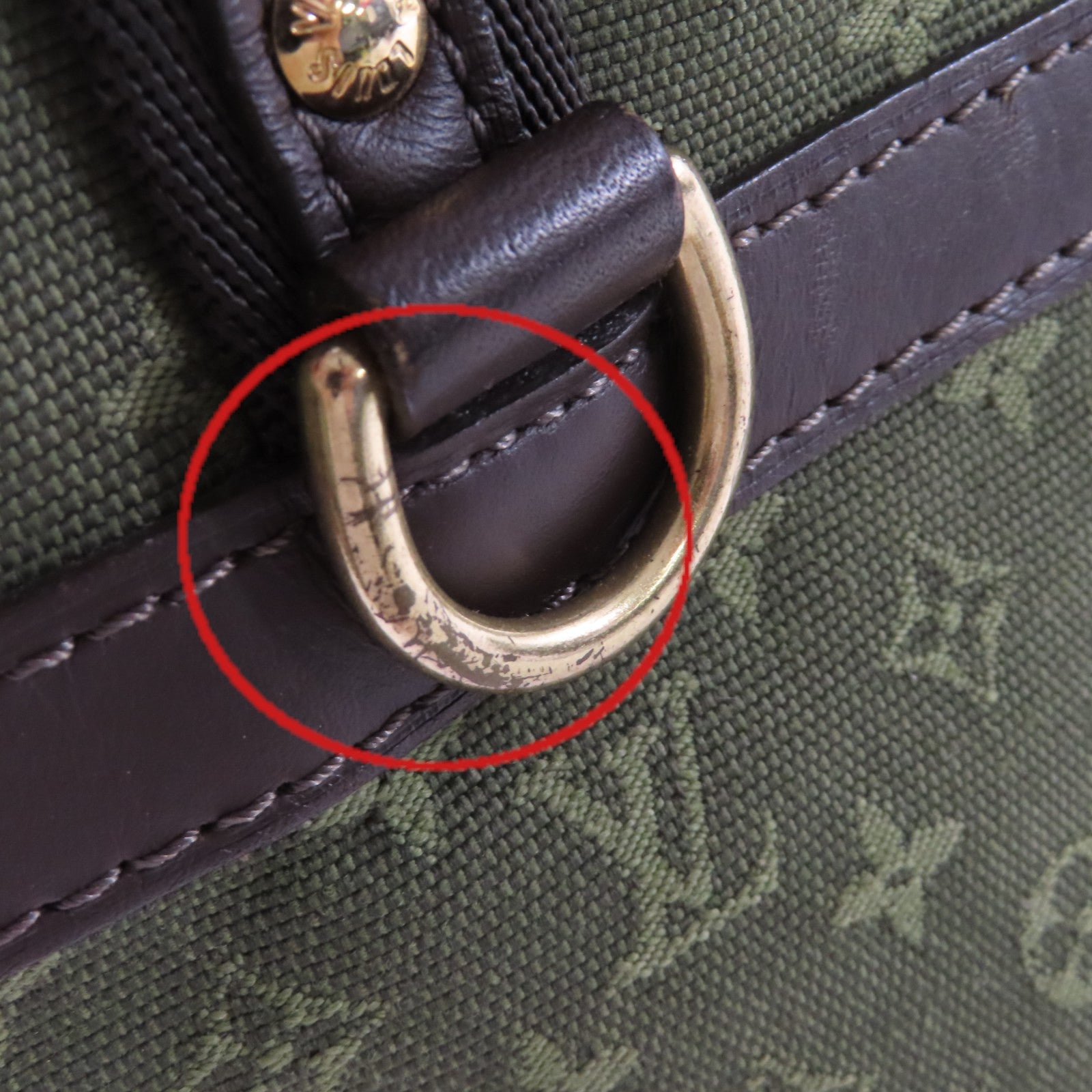 LOUIS VUITTON 【激減優惠】Monogram Mini Josephine PM Handbag金扣手挽袋軍綠色/啡色