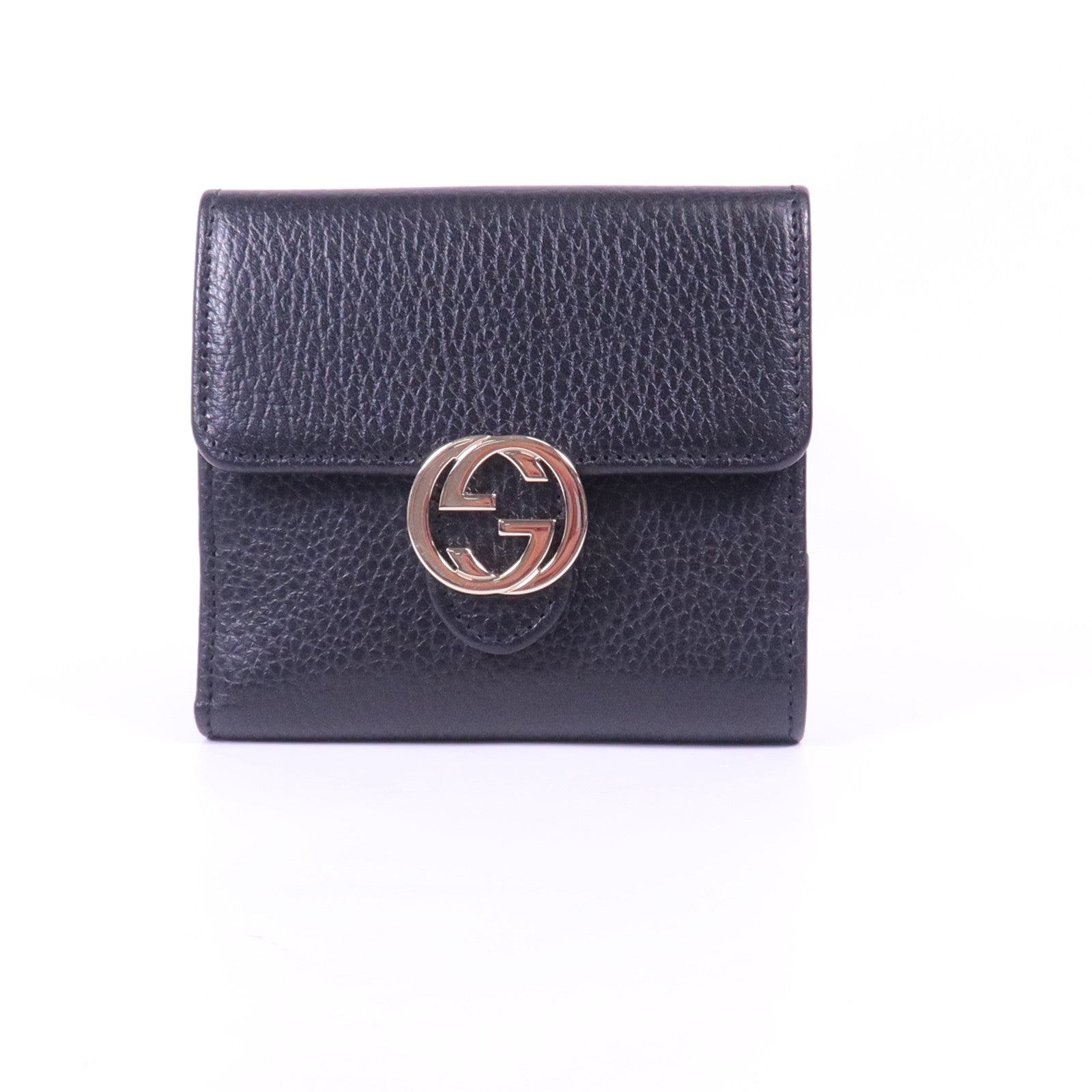 GUCCI 牛皮皮革Wallet銀扣錢包