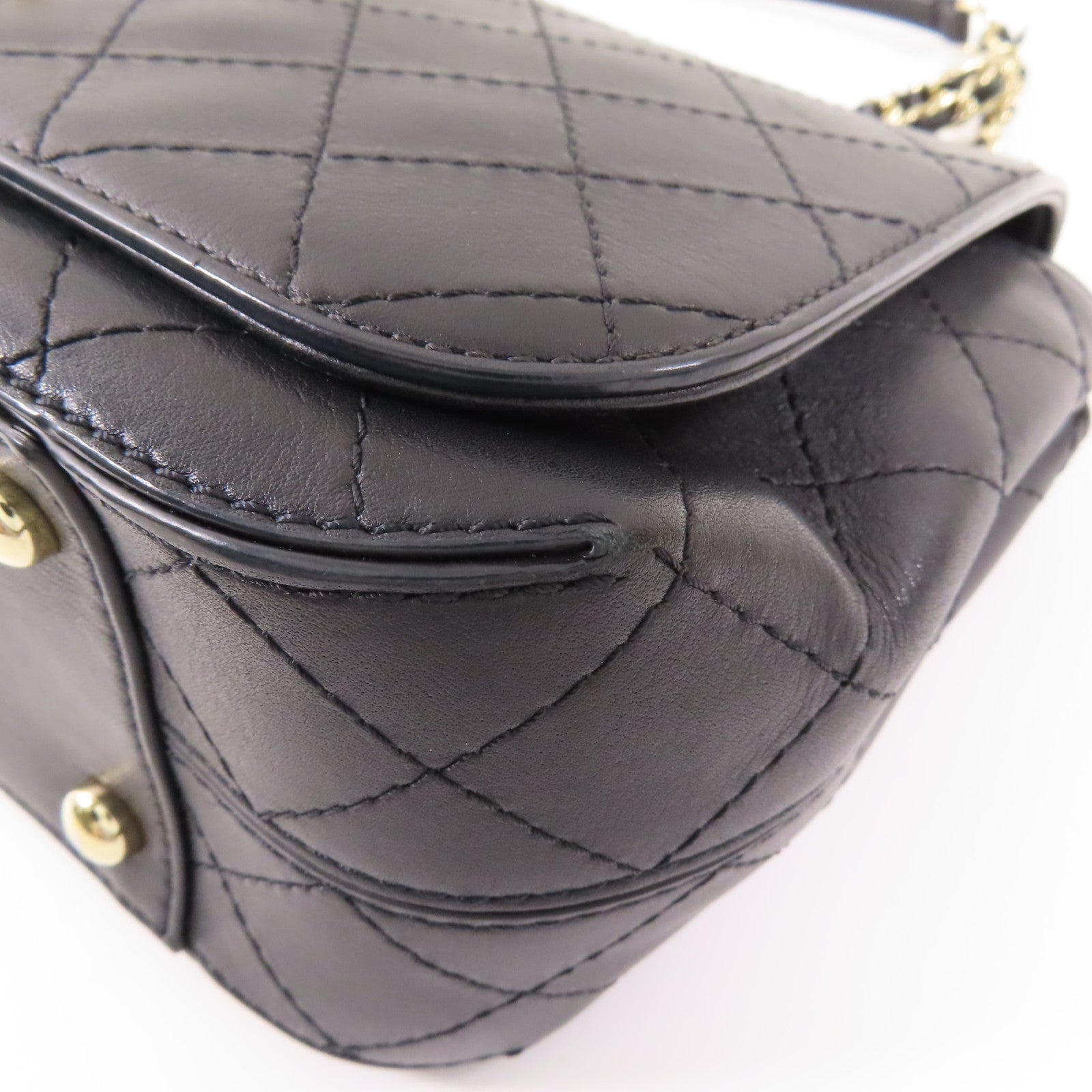 CHANEL【激減優惠】 牛皮皮革Chain Shoulder Bag金扣鏈帶肩背袋
