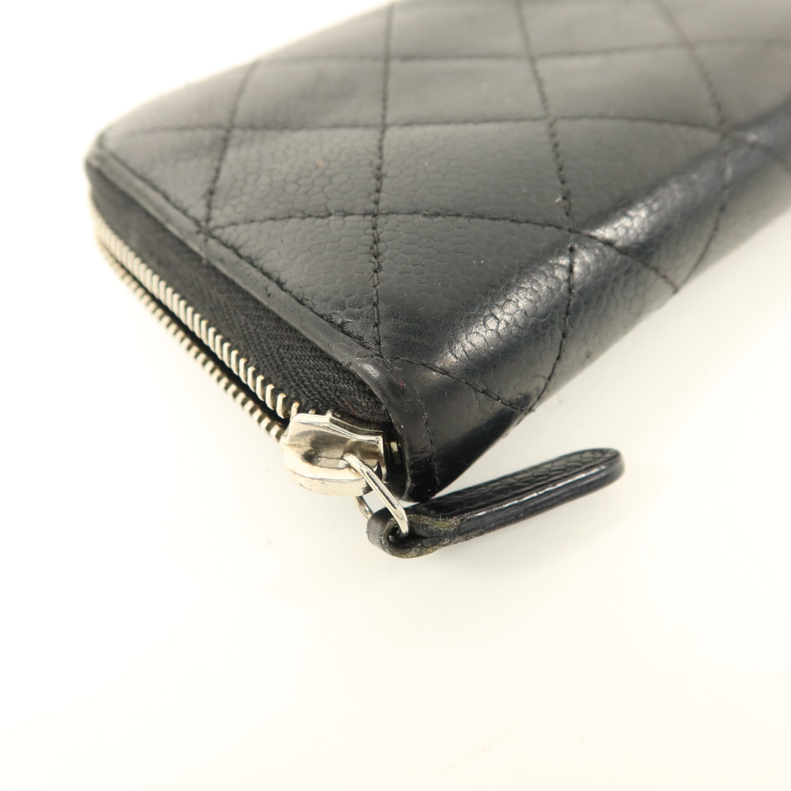 CHANEL 牛皮皮革Long Wallet銀扣長錢包