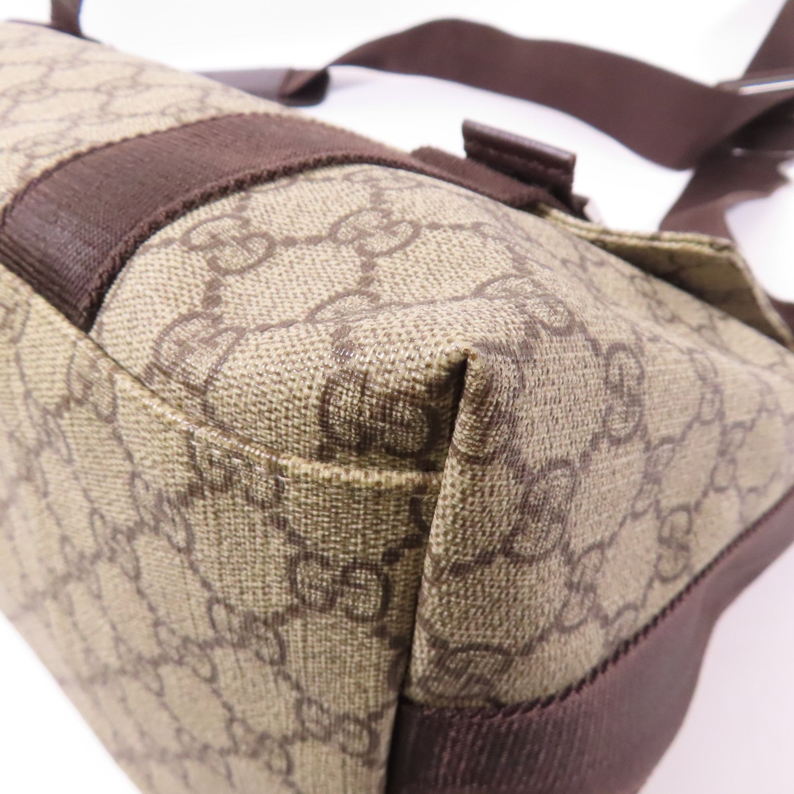 GUCCI 塗層帆布Shoulder/Messenger Bag銀扣