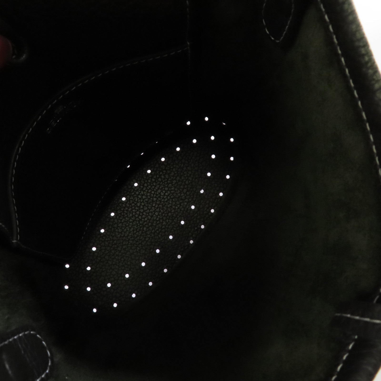Delvaux 牛皮皮革Handbag銀扣手挽袋黑色