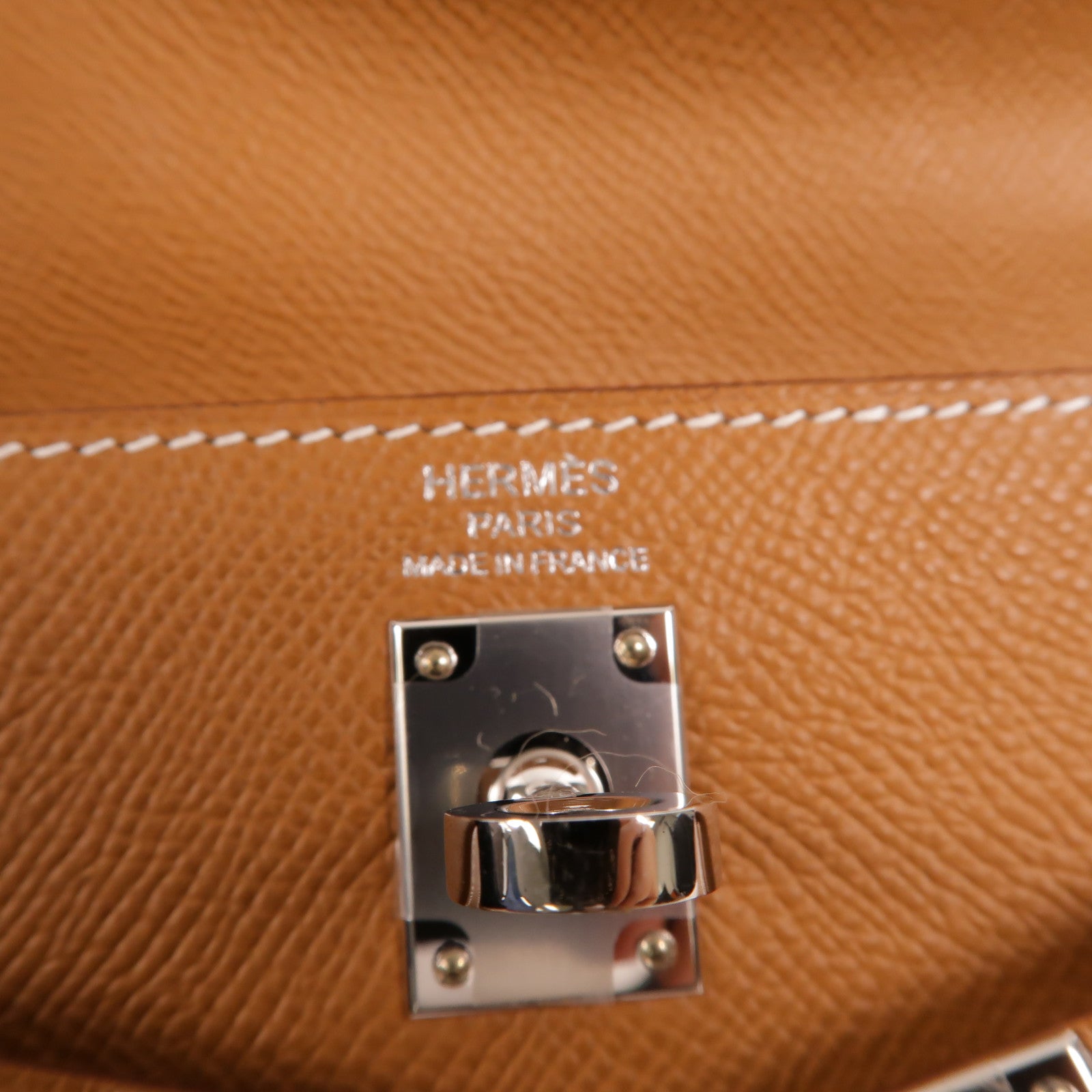 HERMES Epsom Sellier皮革Kelly 25手挽肩背兩用袋Gold