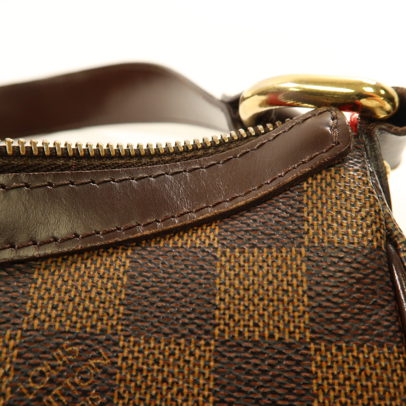 LOUIS VUITTON Damier Highbury金扣肩背袋啡色