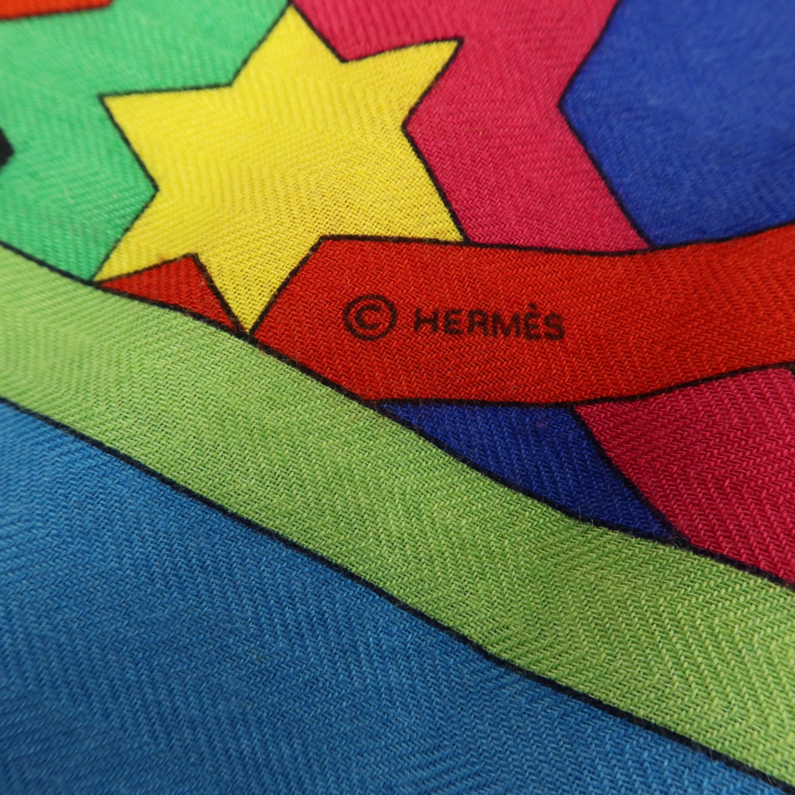 HERMES 羊絨/絲質Scarf 140x140cm絲巾