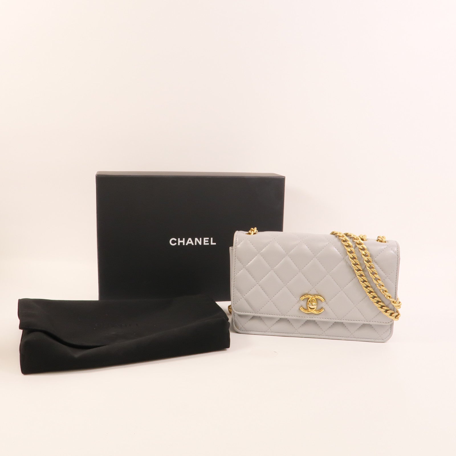 CHANEL 羊皮皮革WOC Wallet On Chain鏈帶肩背袋