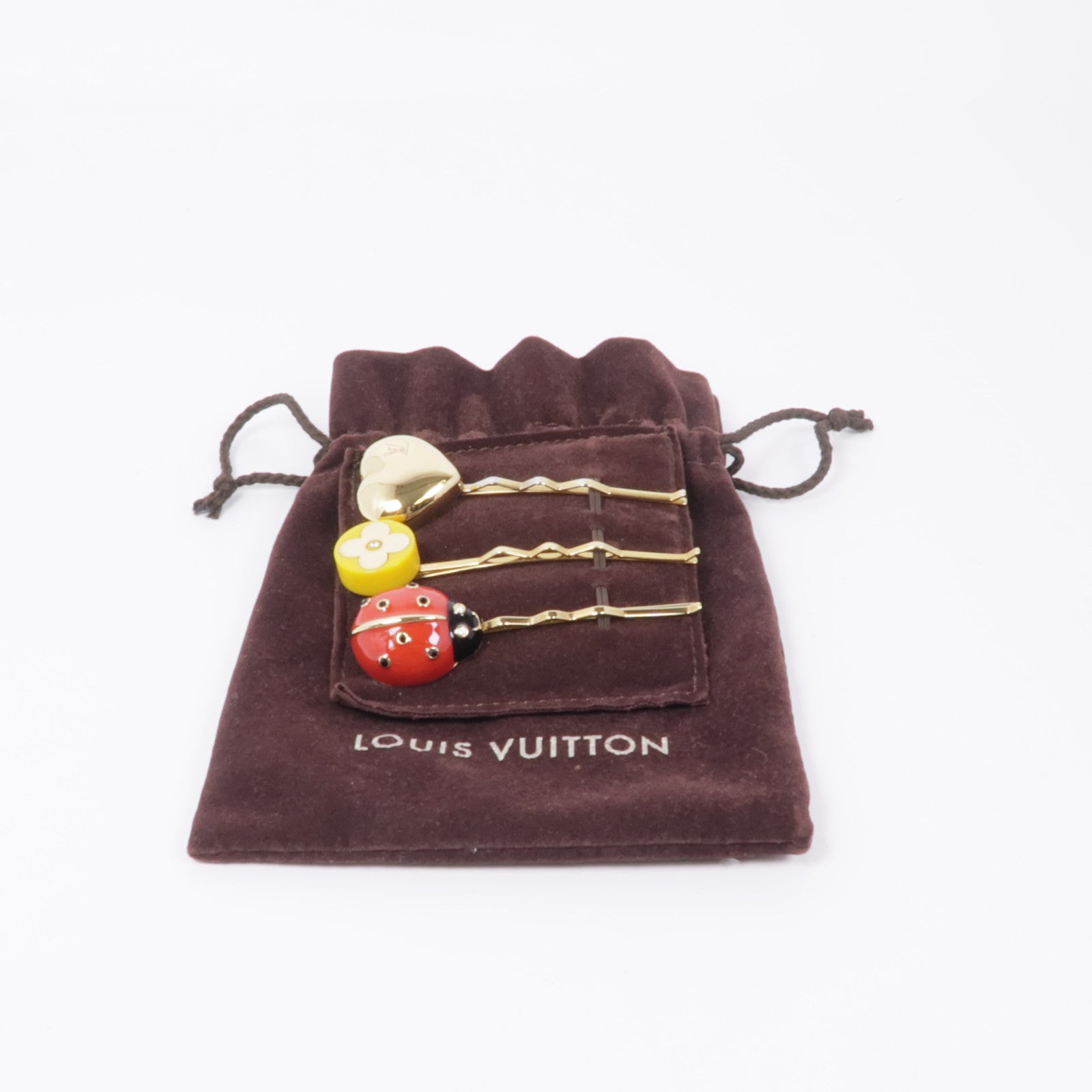 LOUIS VUITTON PVC/金屬Hair Clip髮夾