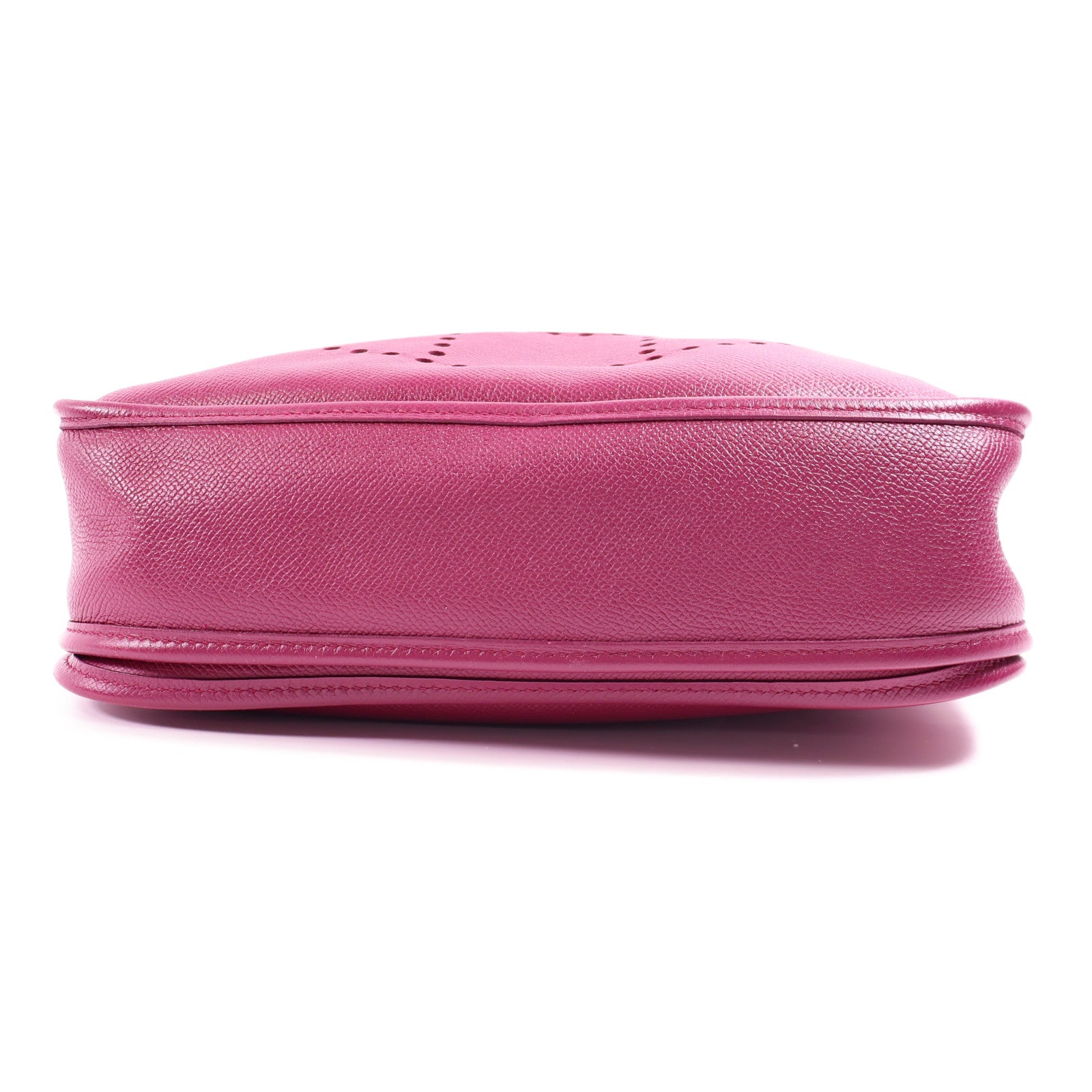HERMES Epsom皮革Evelyne PM銀扣肩背袋Anemone海葵紫色