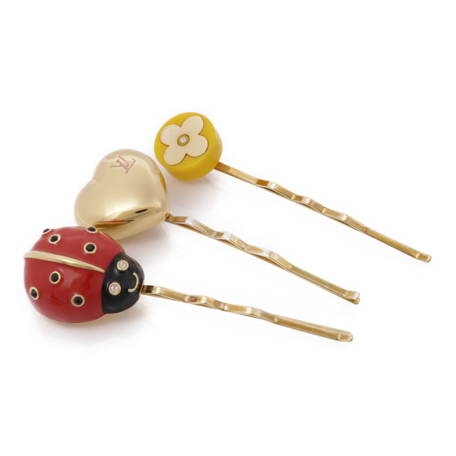 LOUIS VUITTON PVC/金屬Hair Clip髮夾