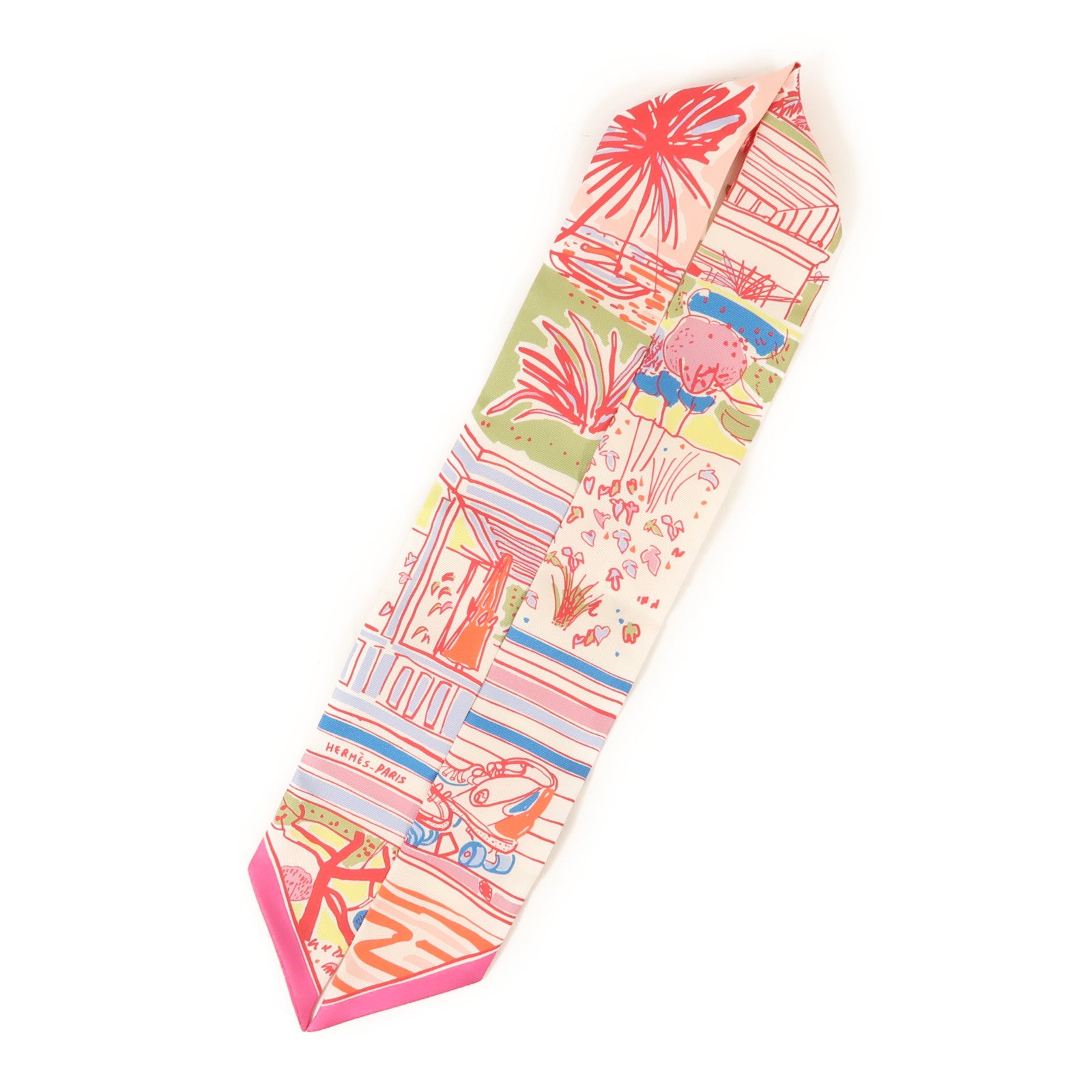 HERMES 絲質Twilly絲巾