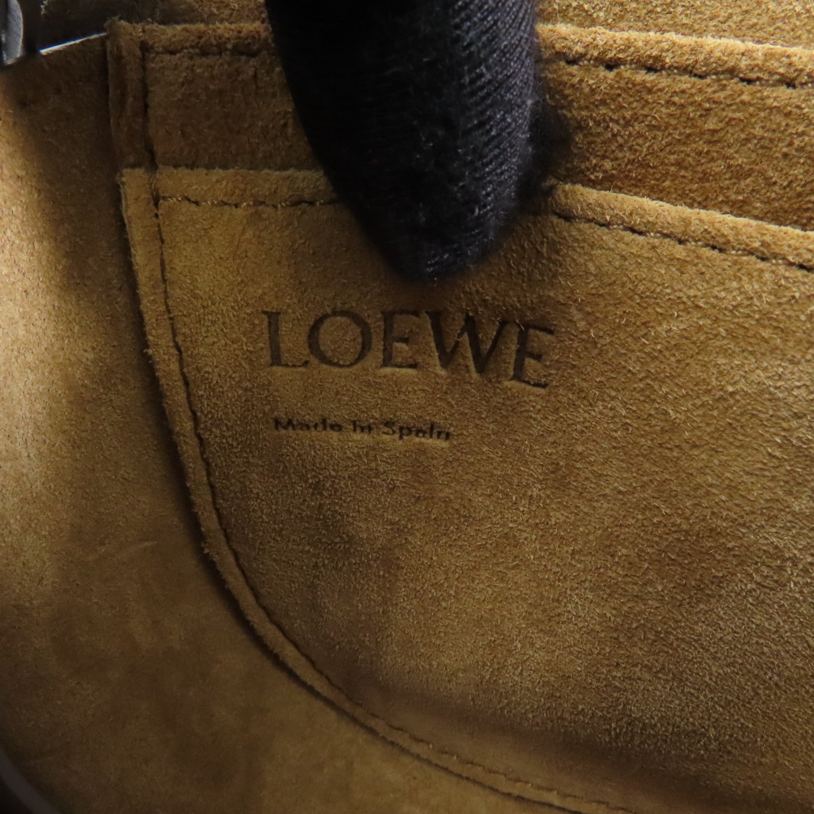LOEWE 牛皮皮革Mini Gate銀扣肩背袋灰色