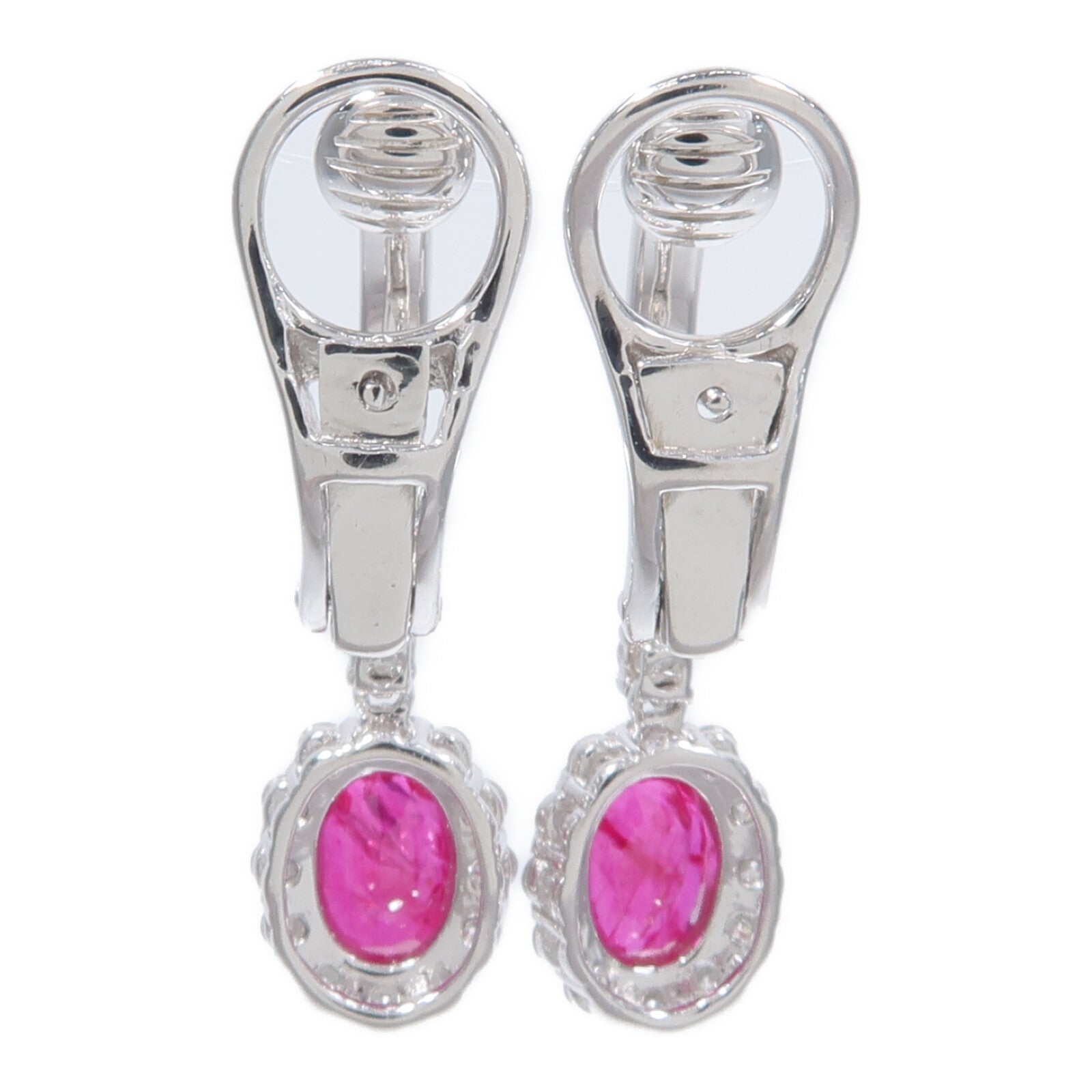 JEWELRY 18K白金Ruby Diamond Earrings紅寶石/鑽石耳環