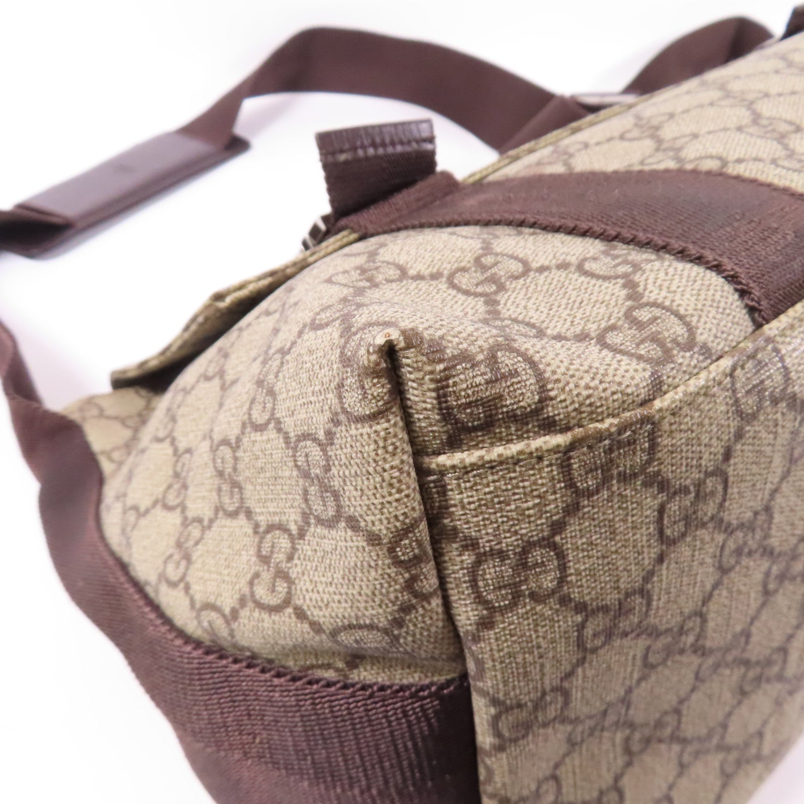 GUCCI 塗層帆布Shoulder/Messenger Bag銀扣