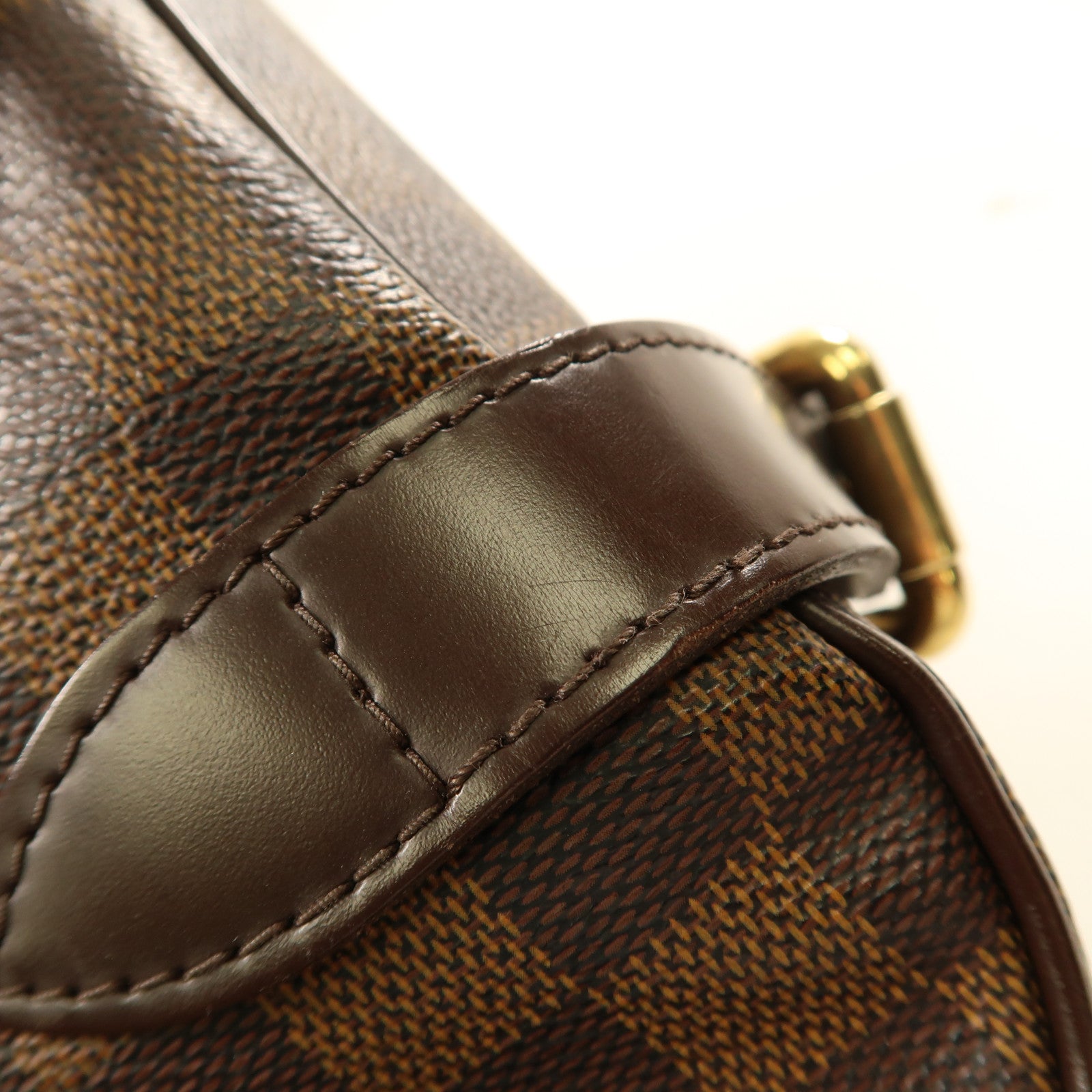LOUIS VUITTON Damier Highbury金扣肩背袋啡色