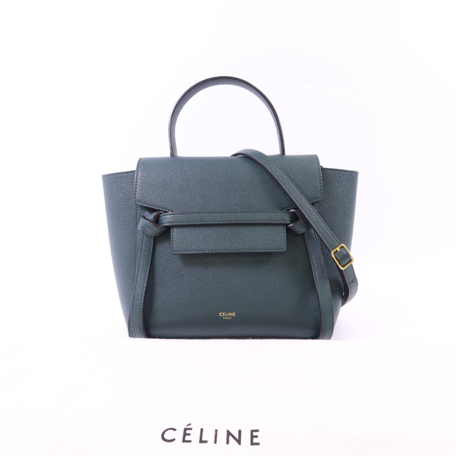 CELINE 牛皮皮革Nano Belt Bag金扣手挽肩背兩用袋