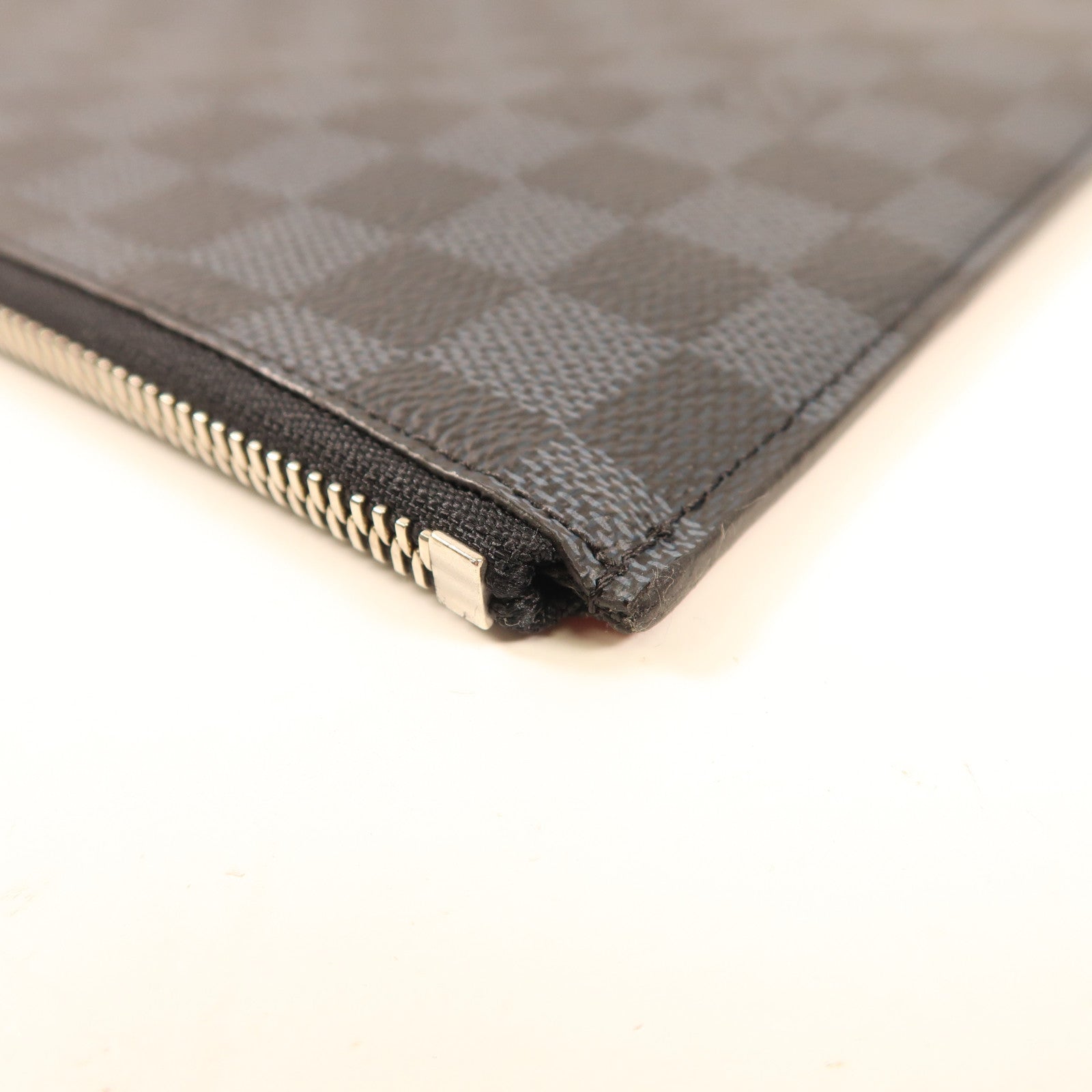 LOUIS VUITTON Damier Cobalt Pochette Jules GM銀扣手拿包