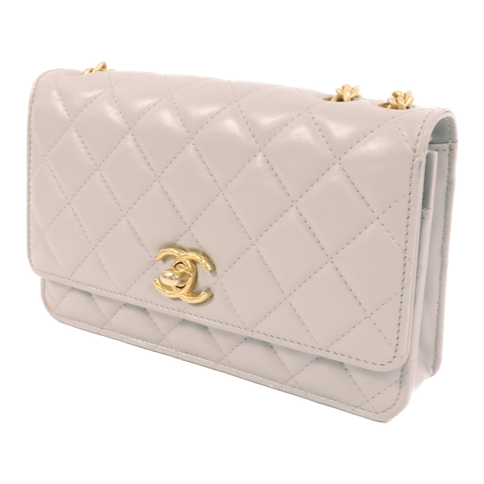 CHANEL 羊皮皮革WOC Wallet On Chain鏈帶肩背袋
