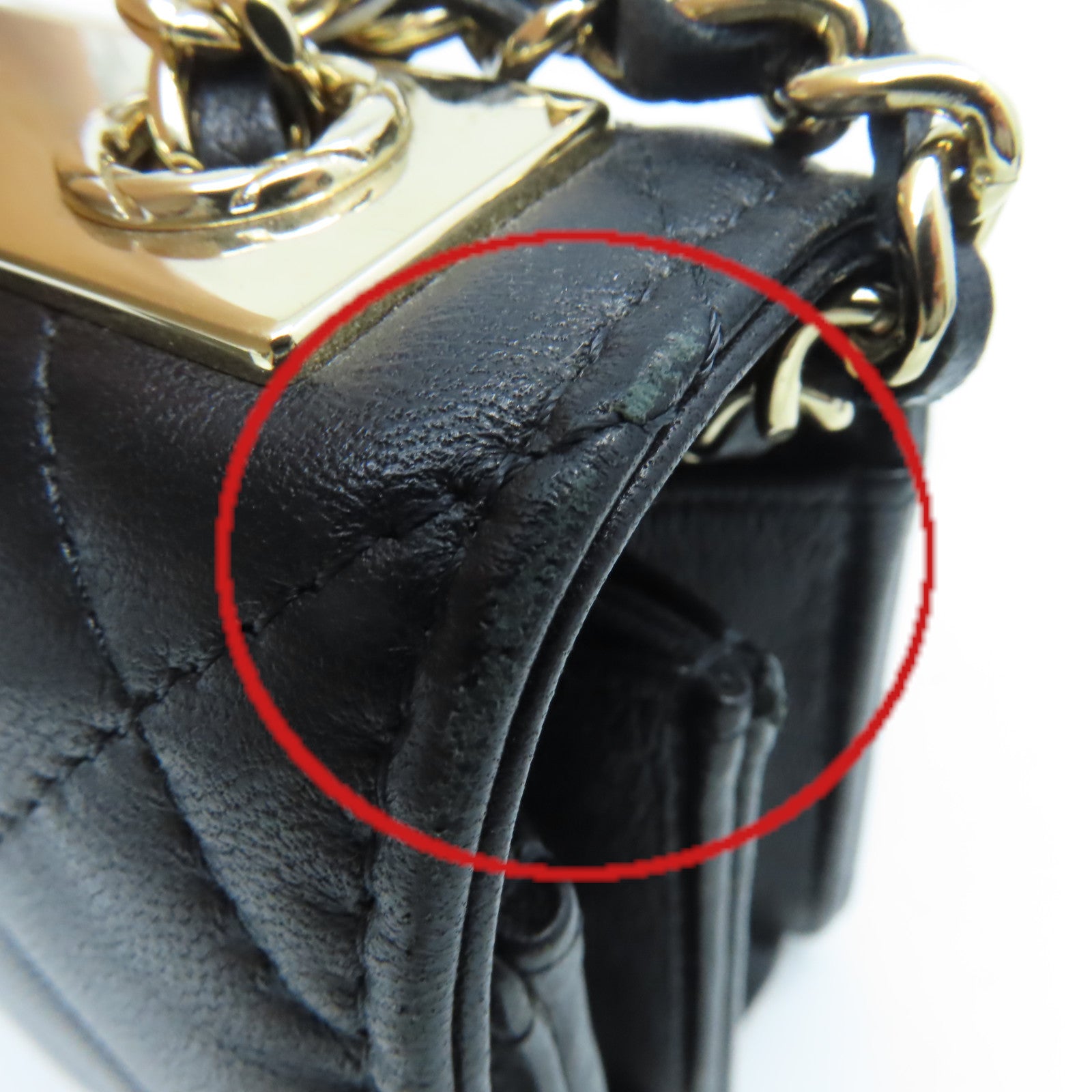 CHANEL 菱格羊皮皮革Trendy WOC Wallet On Chain金扣鏈帶肩背袋黑色