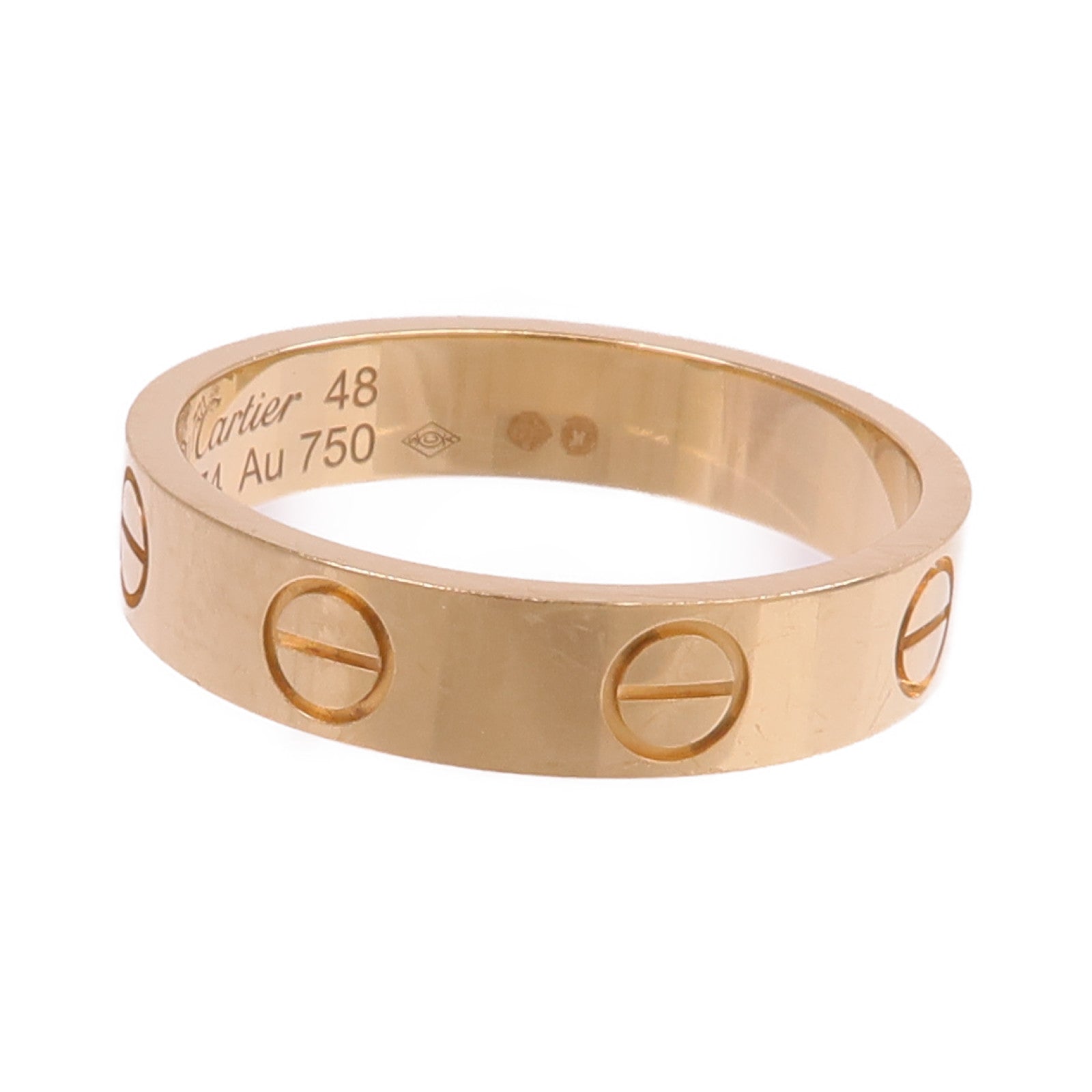 CARTIER 18K玫瑰金Love Ring戒指Cartier#48/US#4.5
