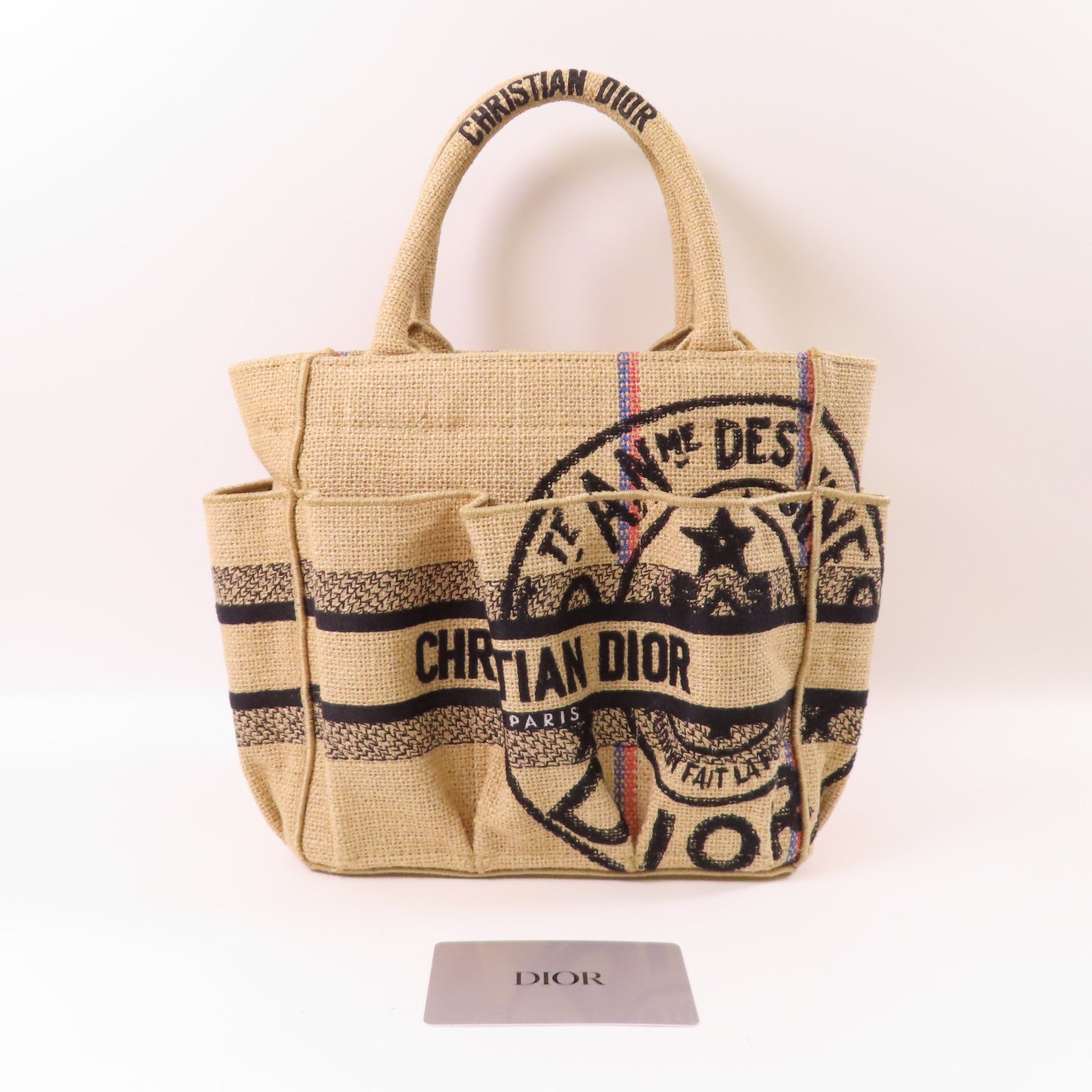 Dior 【激減優惠】帆布Jute Catherine Tote手挽袋啡色
