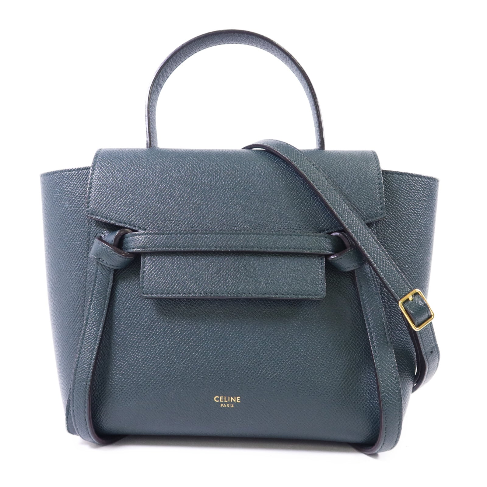 CELINE 牛皮皮革Nano Belt Bag金扣手挽肩背兩用袋