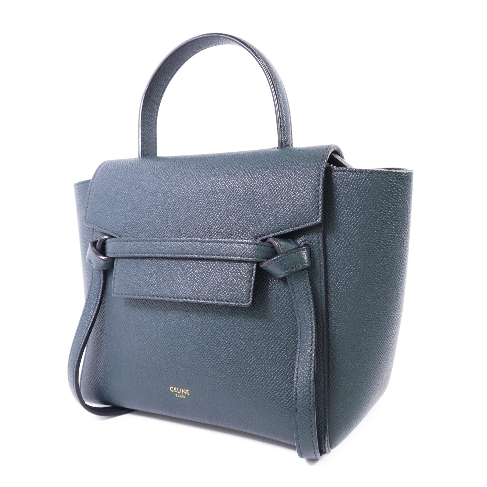 CELINE 牛皮皮革Nano Belt Bag金扣手挽肩背兩用袋
