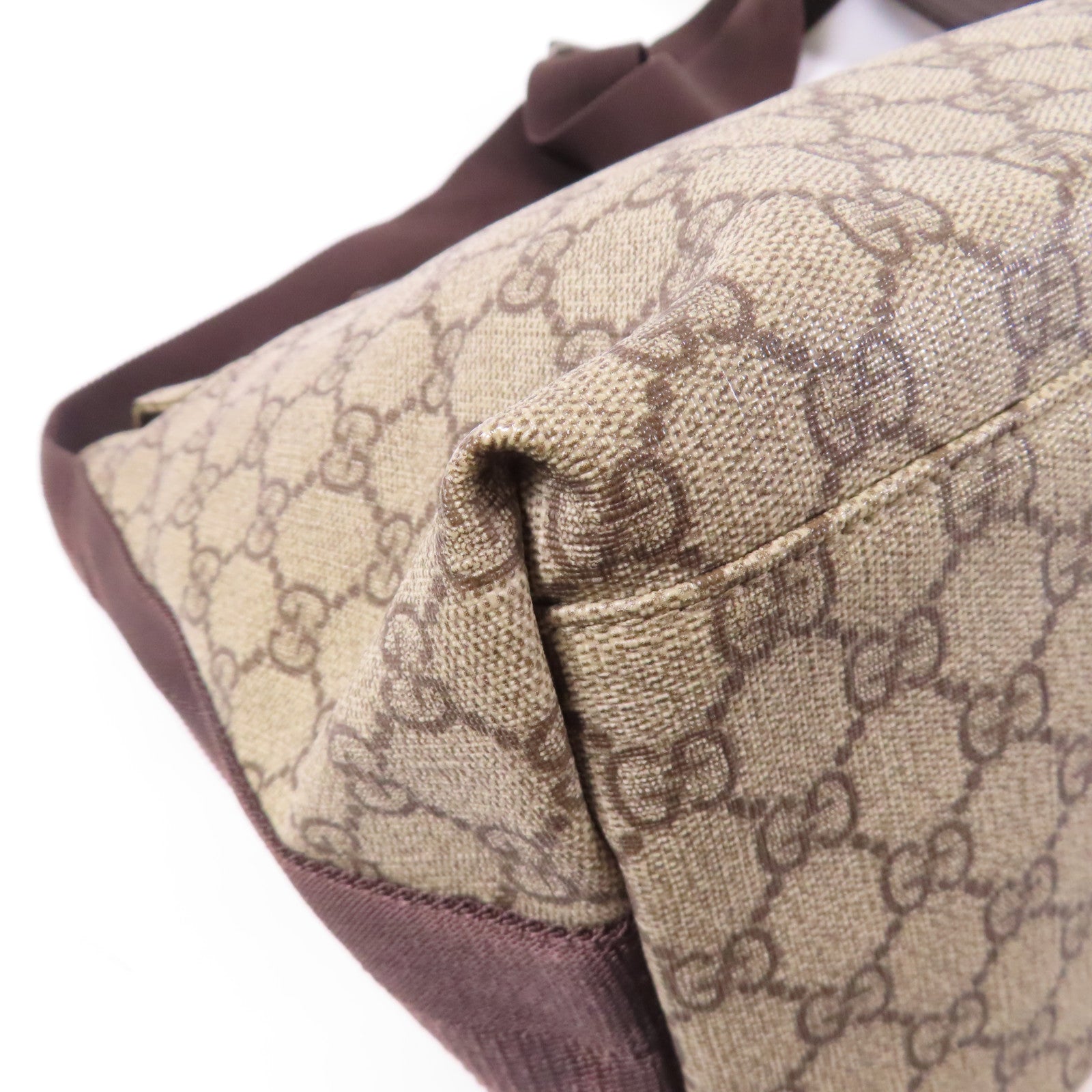 GUCCI 塗層帆布Shoulder/Messenger Bag銀扣