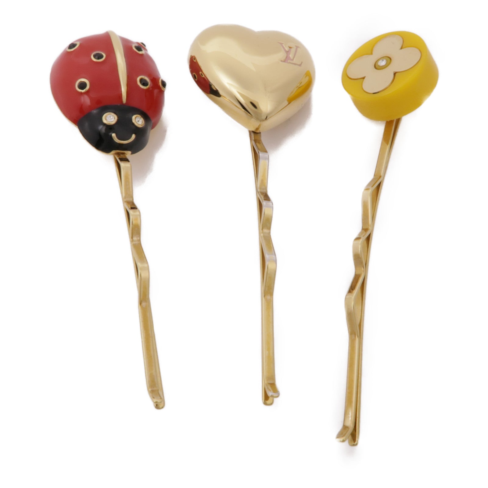 LOUIS VUITTON PVC/金屬Hair Clip髮夾