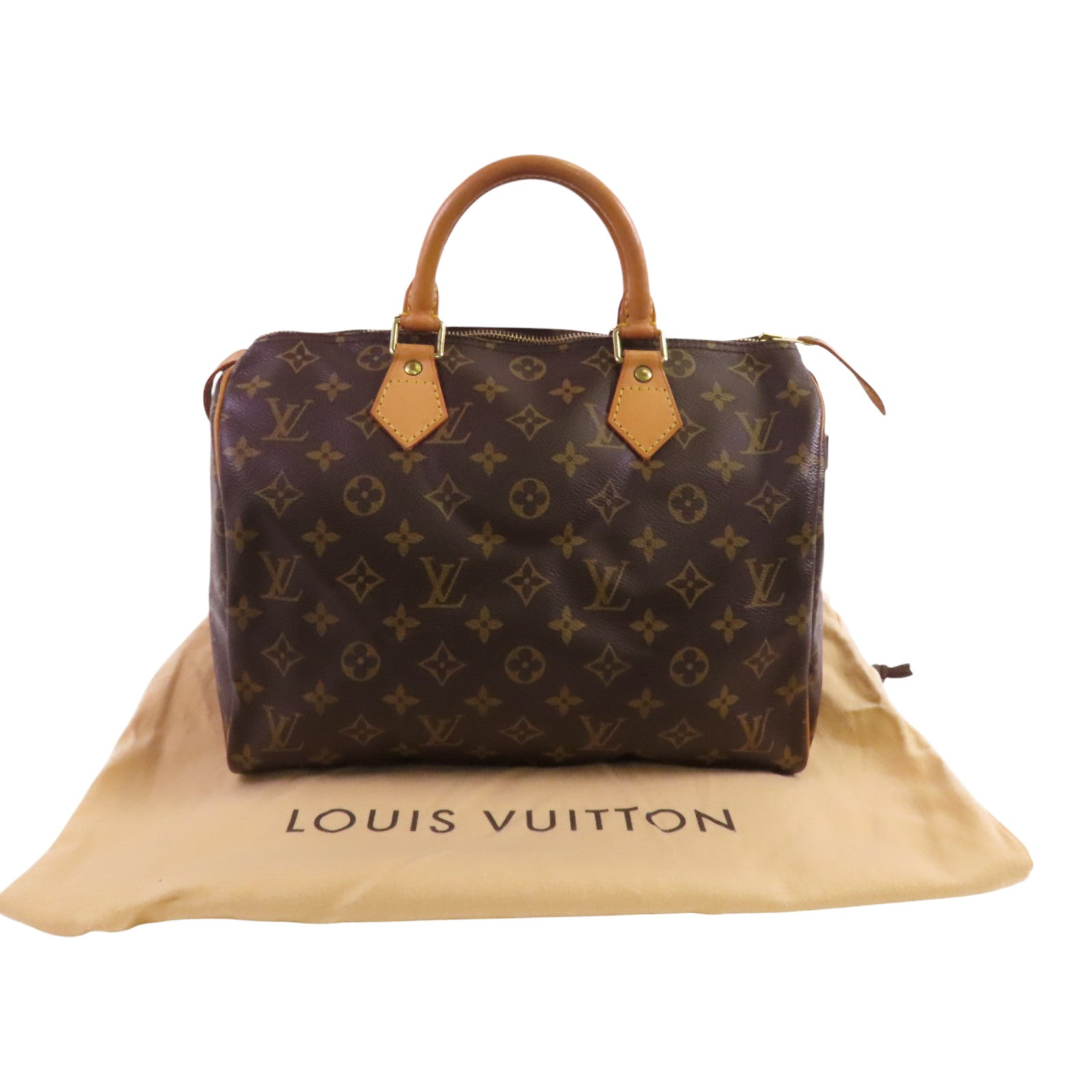 LOUIS VUITTON Monogram Speedy 30金扣手挽袋