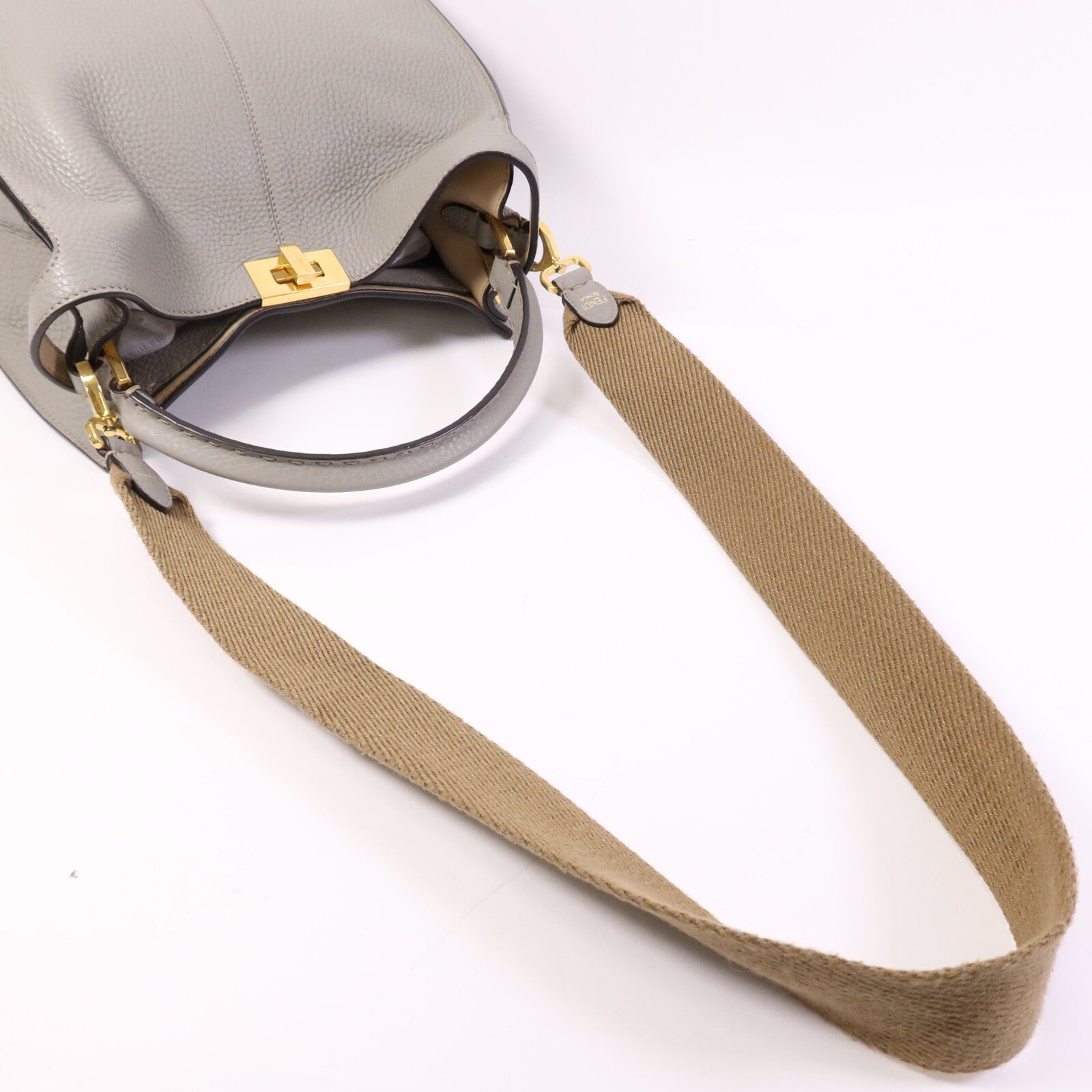 FENDI 牛皮皮革Peekaboo X-Lite金扣手挽肩背兩用袋