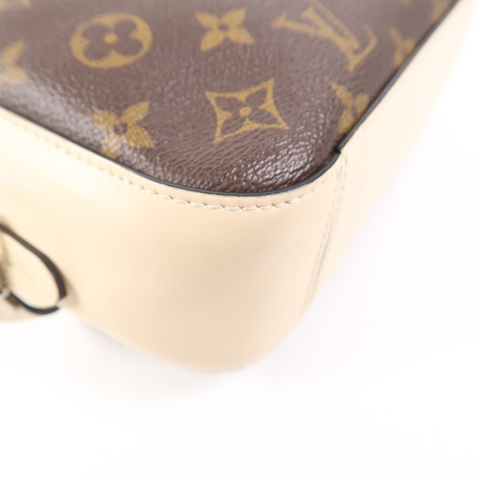 LOUIS VUITTON Monogram Saintonge金扣手挽肩背兩用袋