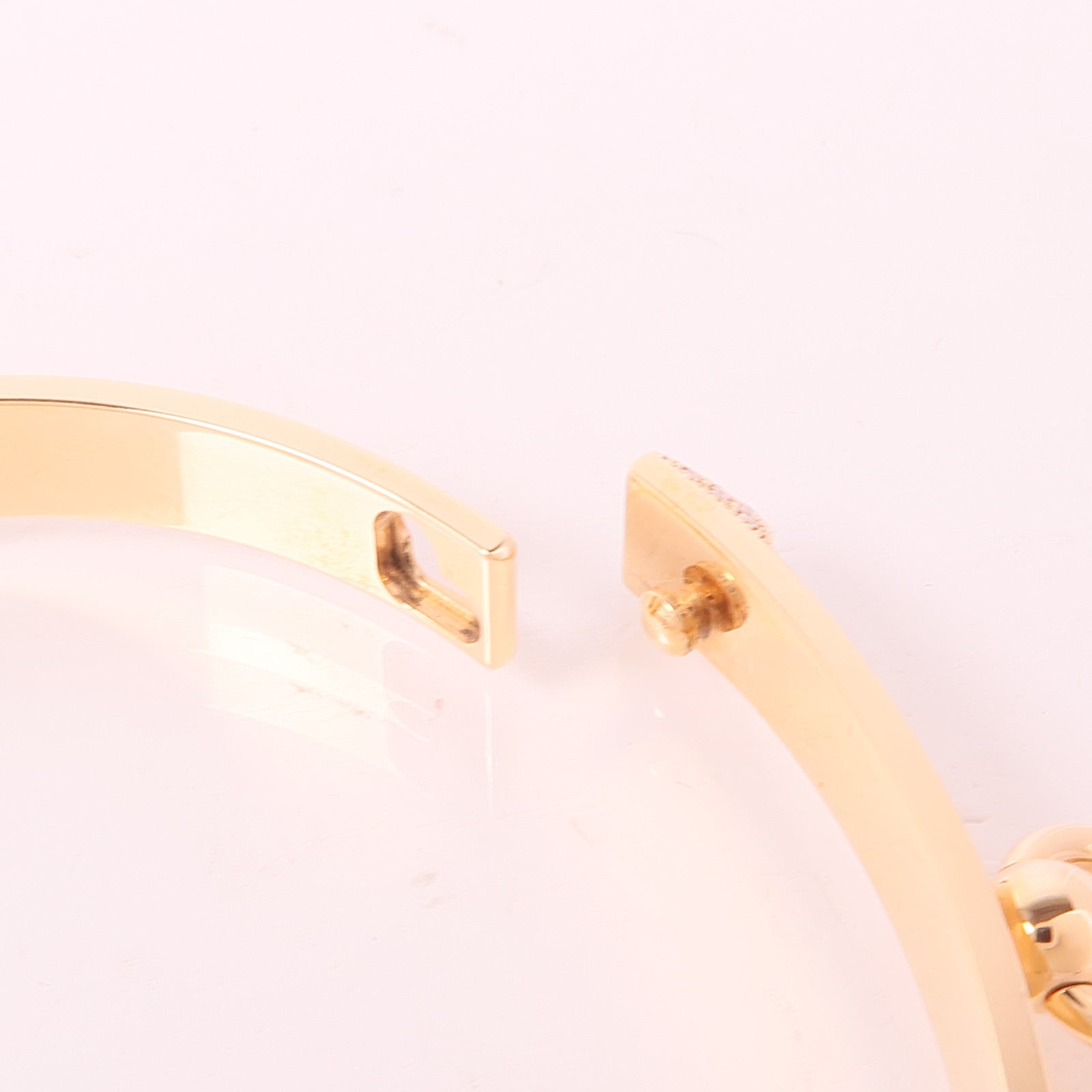 HERMES 18K玫瑰金Collier De Chien Diamond Bracelet鑽石手鐲