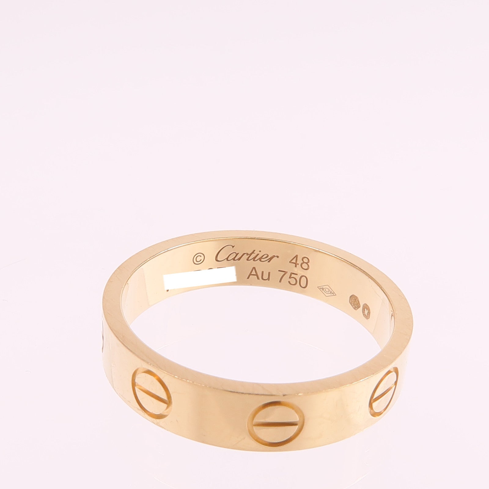 CARTIER 18K玫瑰金Love Ring戒指Cartier#48/US#4.5
