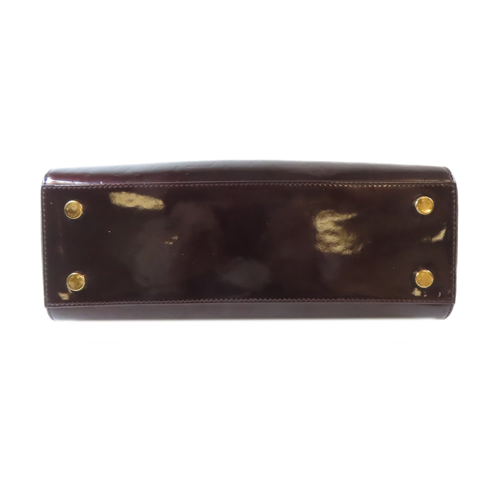 LOUIS VUITTON 【激減優惠】Monogram Vernis Brea MM金扣手挽肩背兩用袋酒紅色