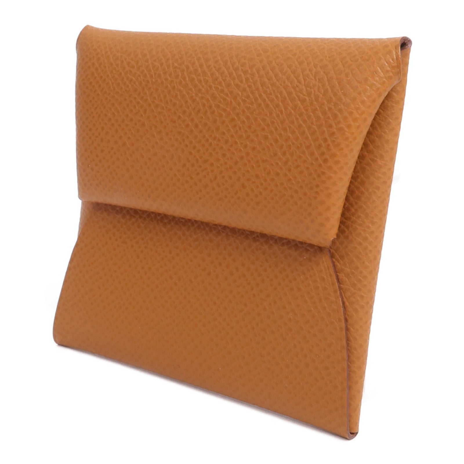 HERMES Epsom皮革Bastia零錢包Gold